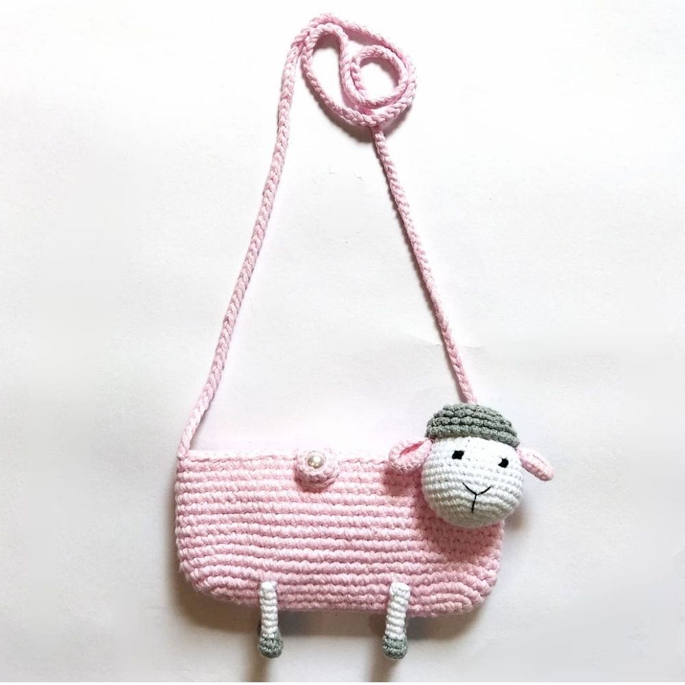 Sheep Purse - Handcrafted Crochet - Totdot