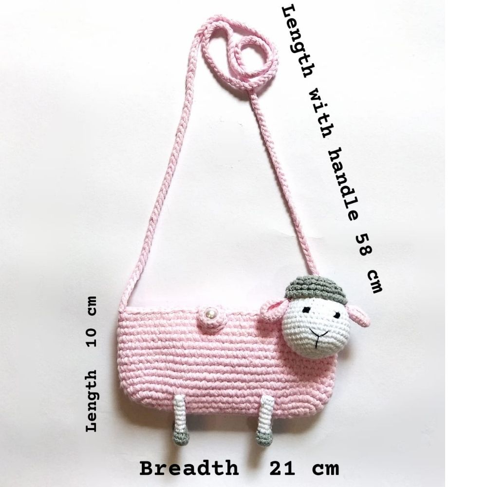 Sheep Purse - Handcrafted Crochet - Totdot