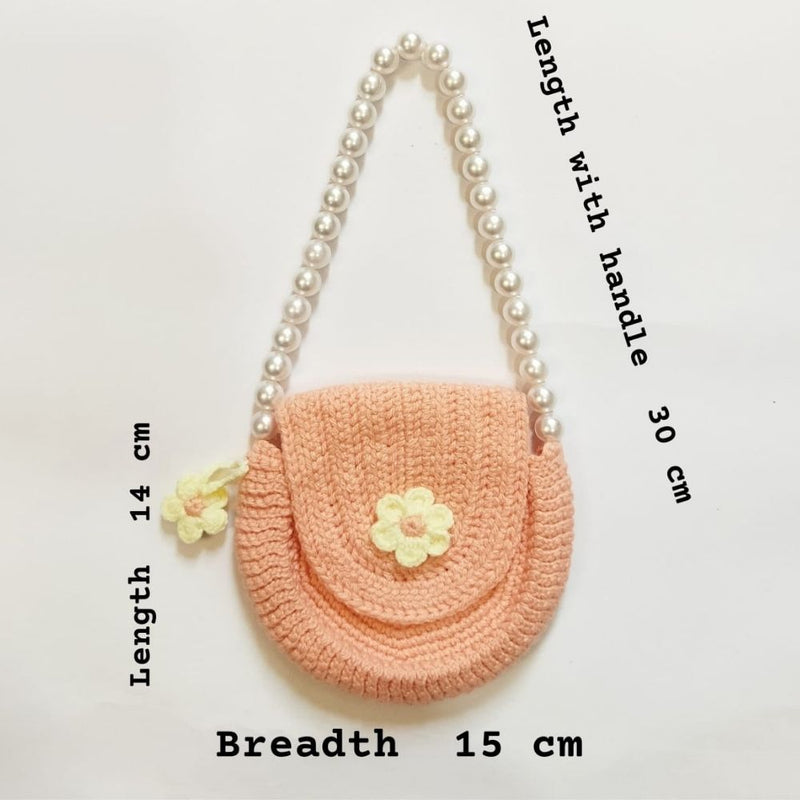 Peach Pearl Purse - Handcrafted Crochet