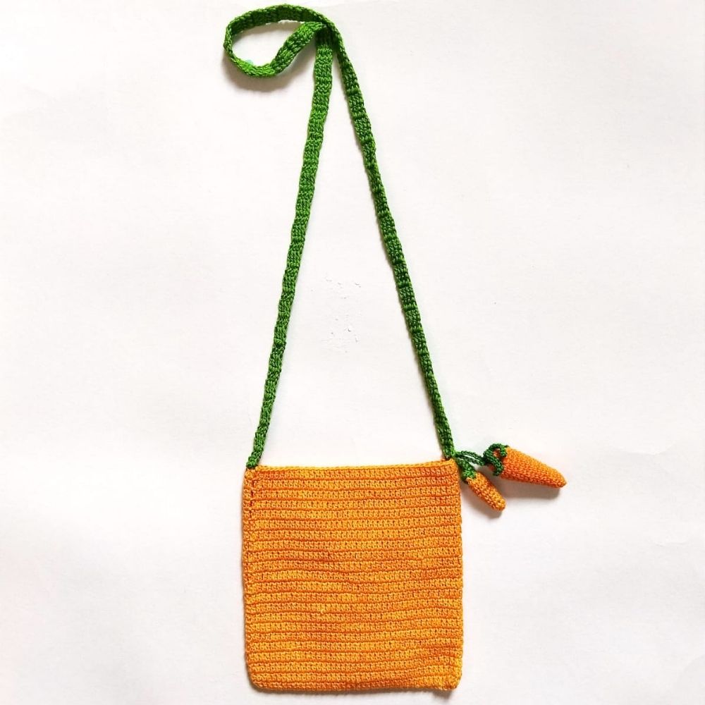 Orange Rabbit Purse - Handcrafted Crochet - Totdot