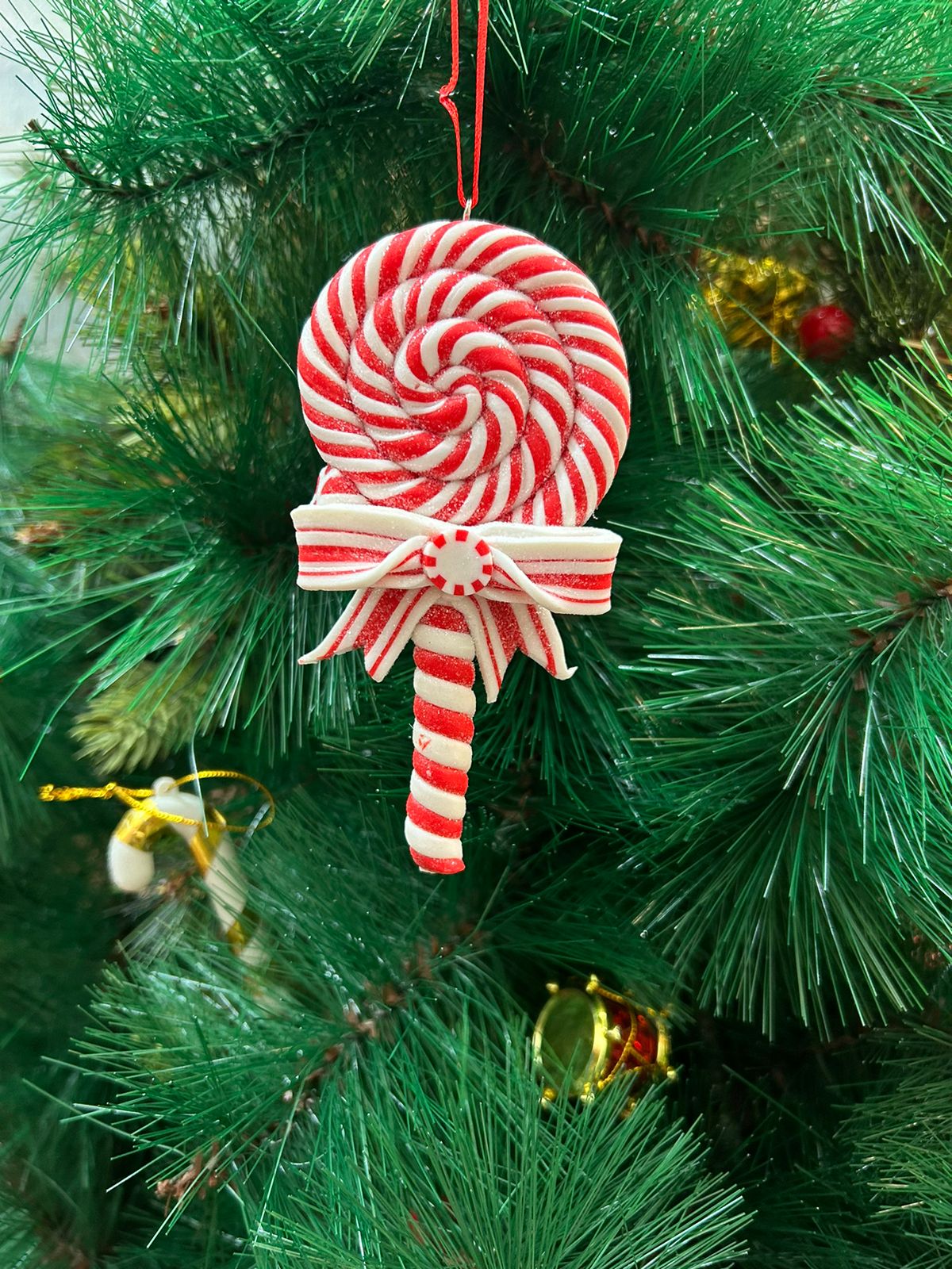 Red Lollipop Ornament