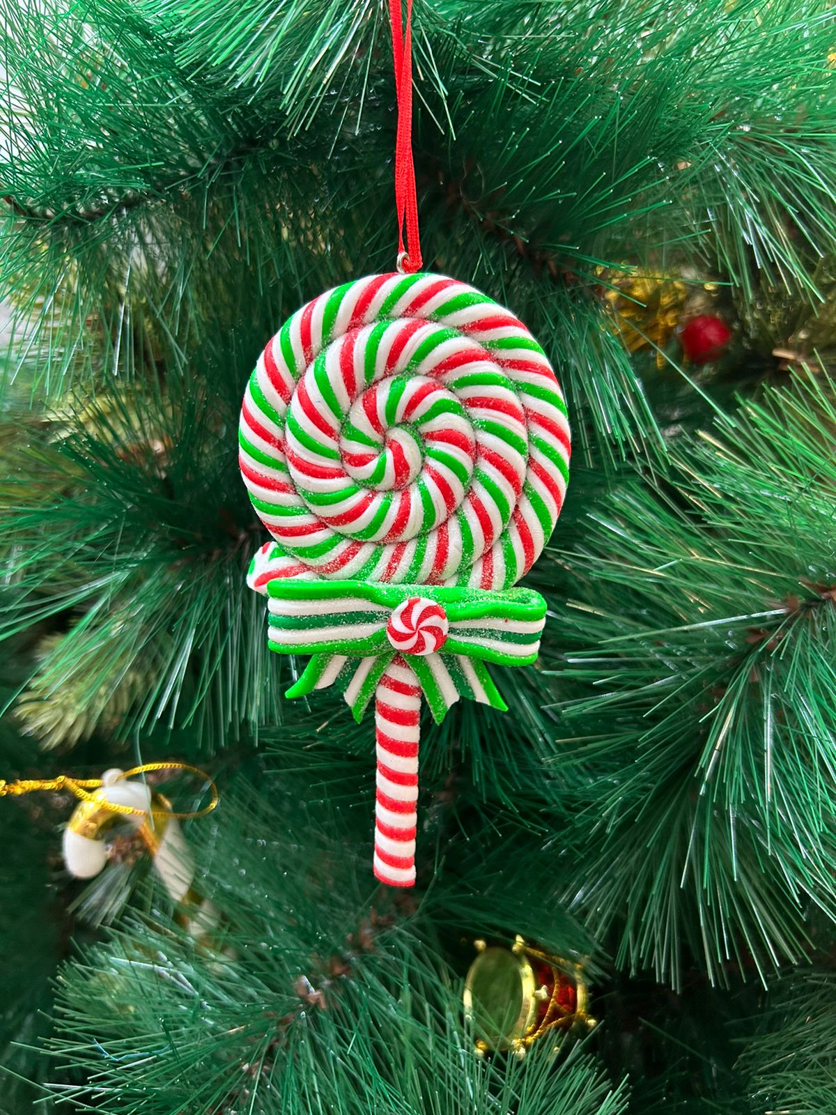 Green Lollipop Ornament