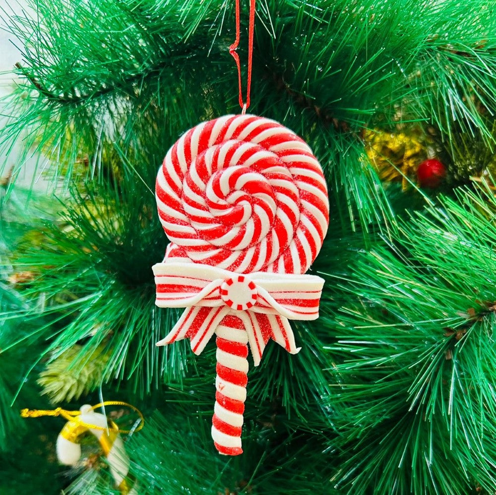 Red Lollipop Ornament