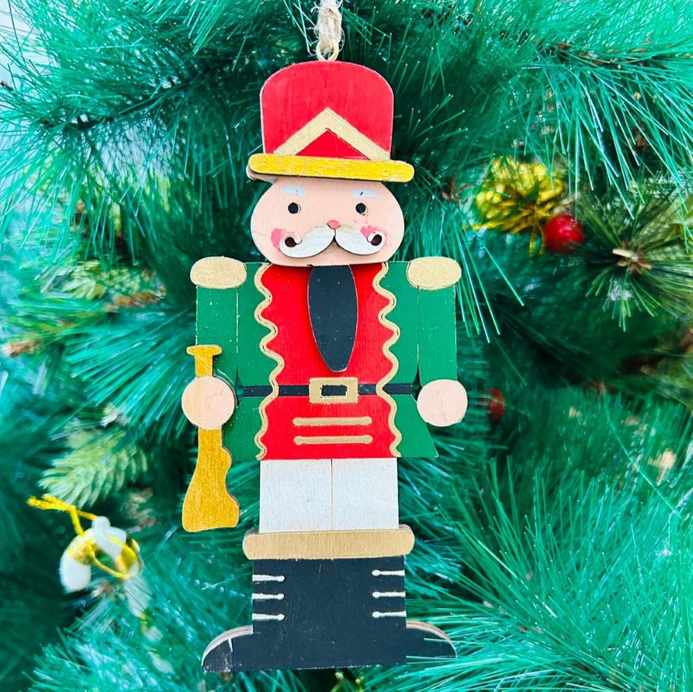 Nutcracker with a Red Hat Ornament