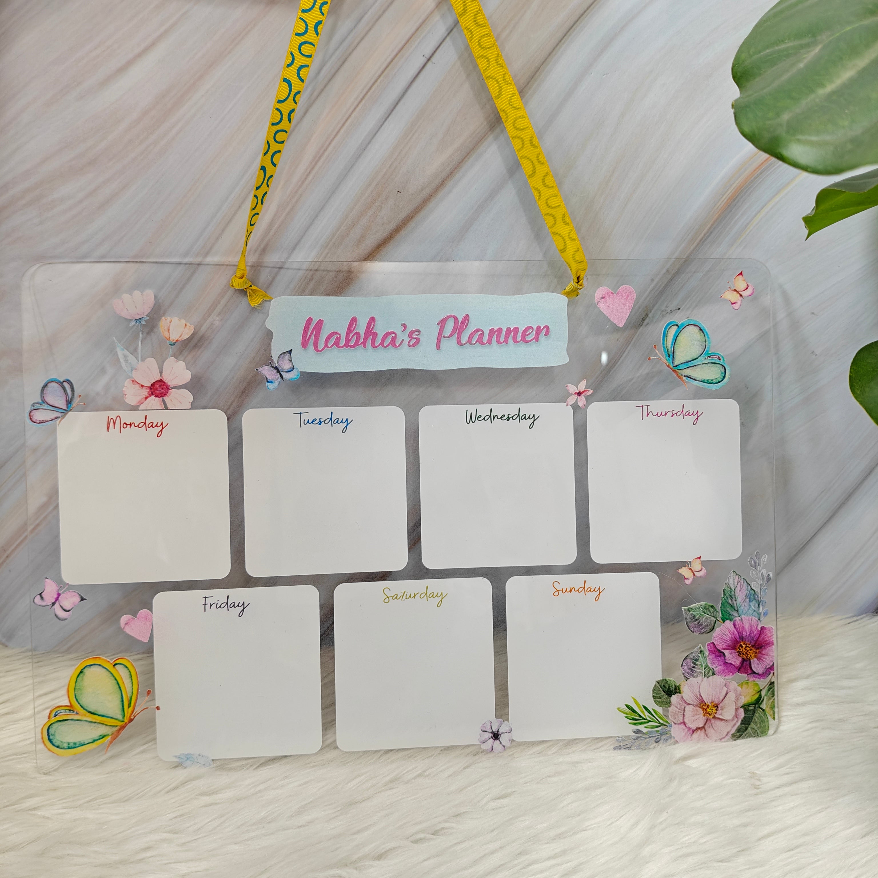 Acrylic planner - Butterfly Wings