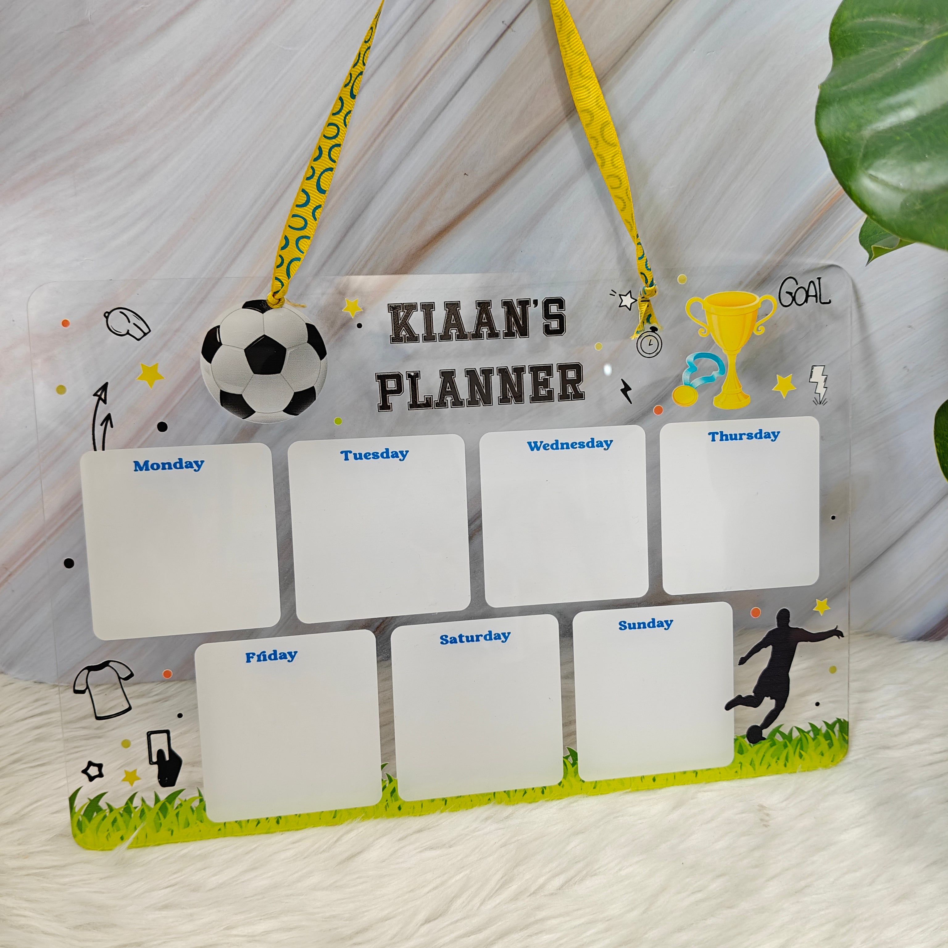 Acrylic planner - Football Frenzy