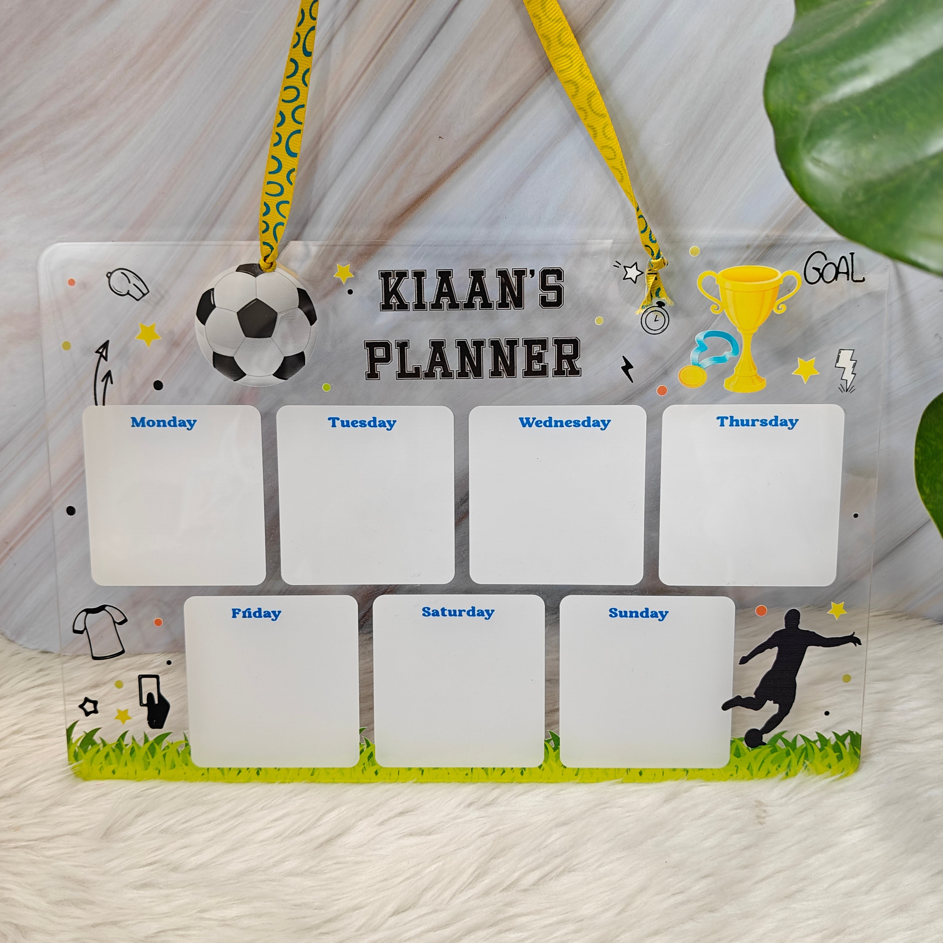Acrylic planner - Football Frenzy