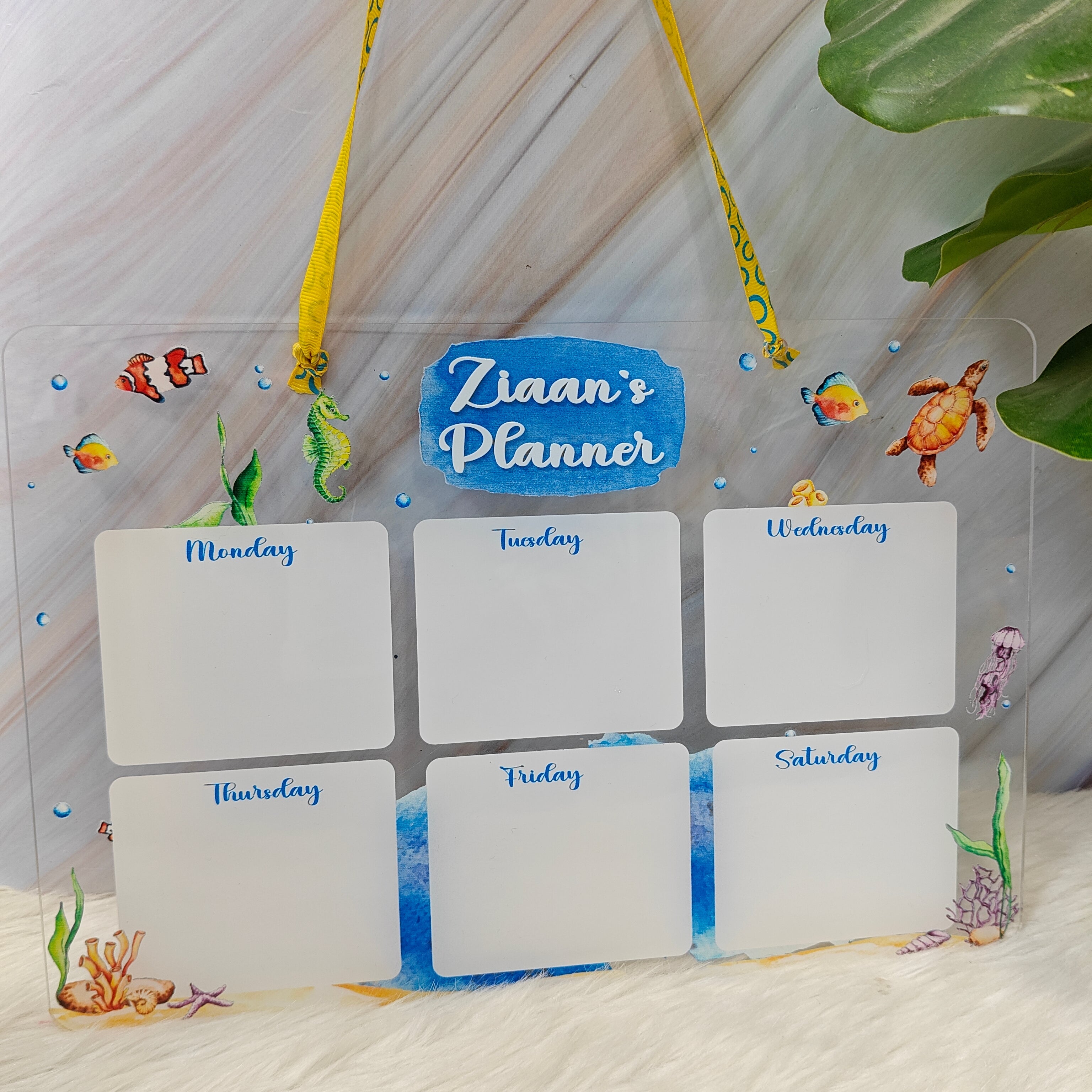 Acrylic planner - Under the Sea