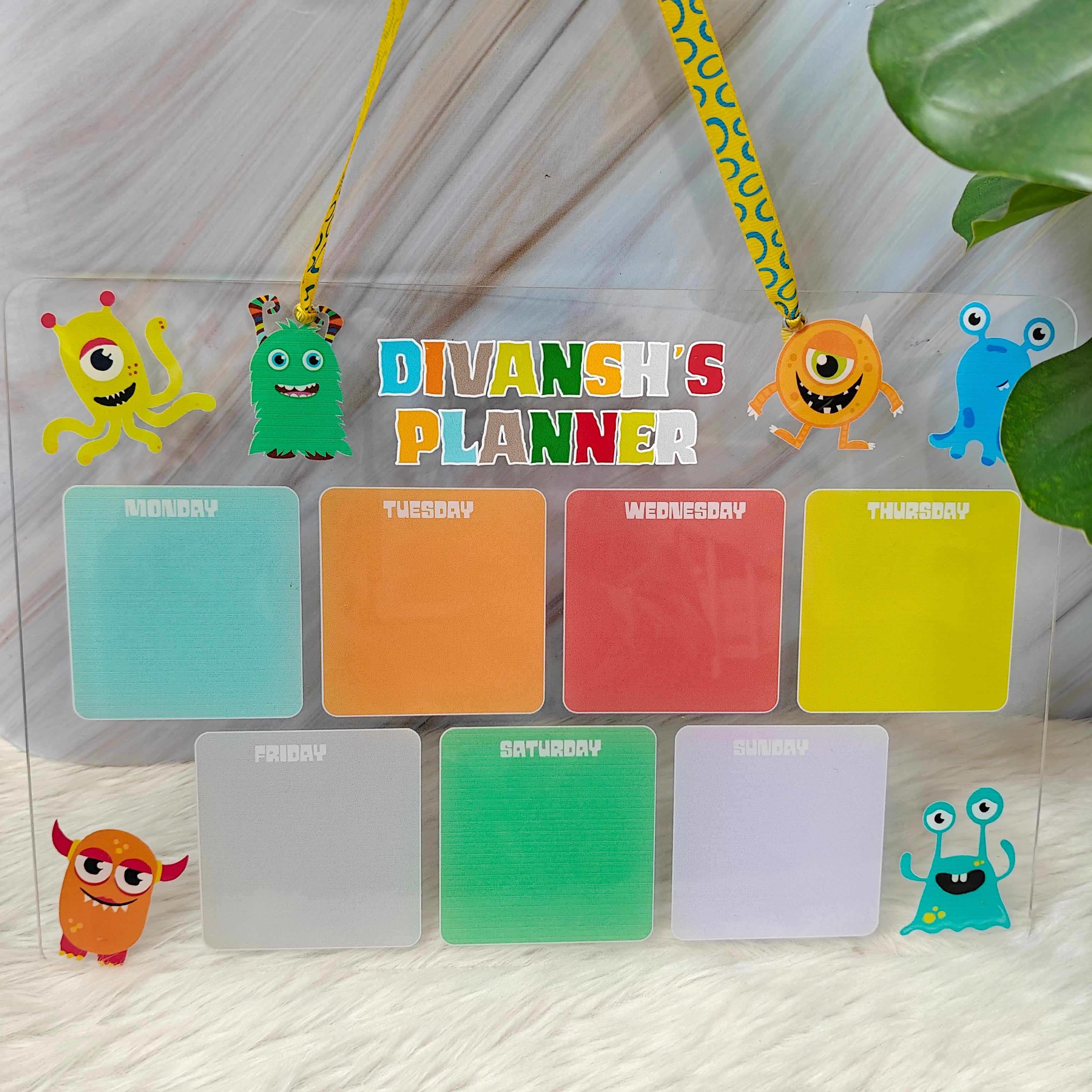Acrylic planner - Monster Mash