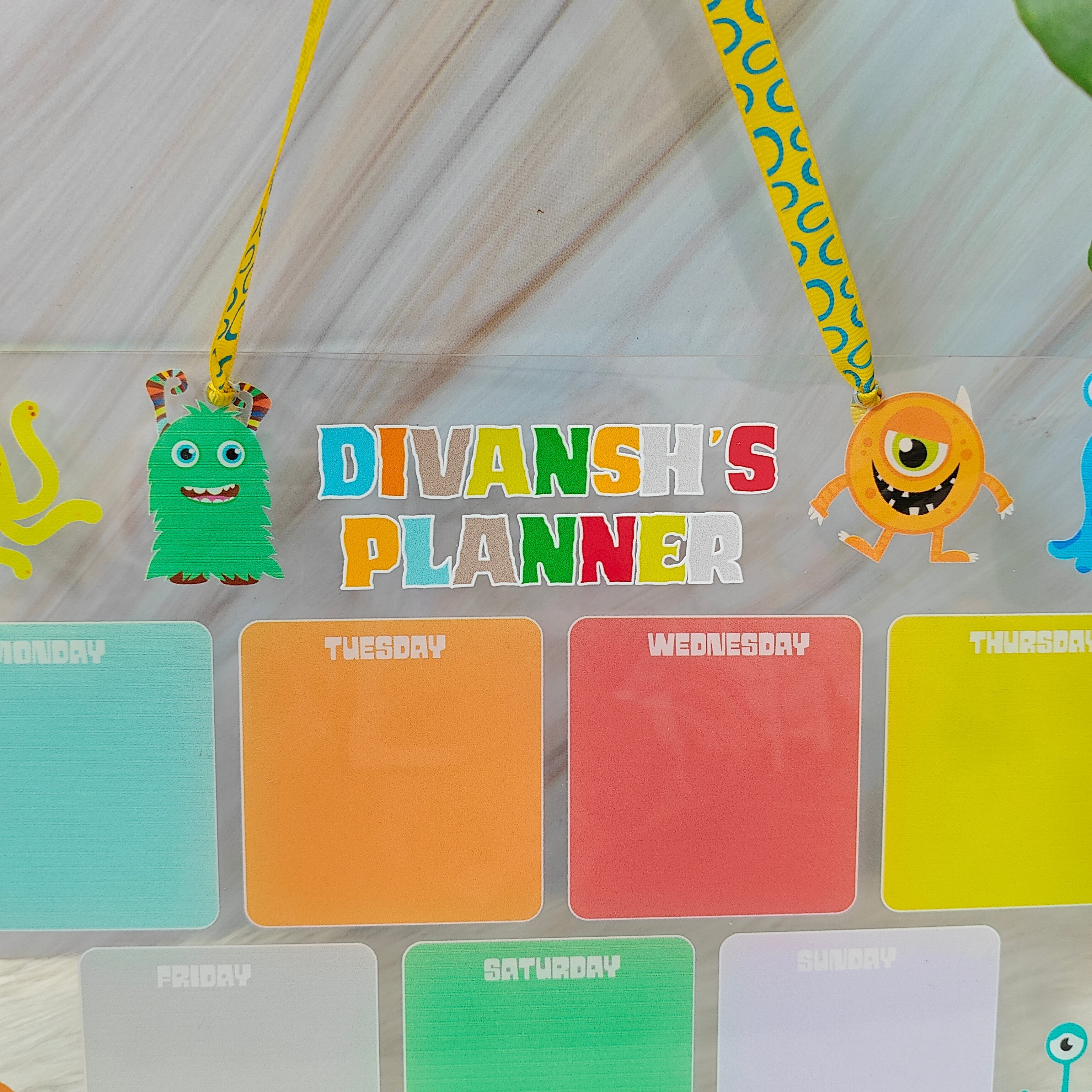Acrylic planner - Monster Mash