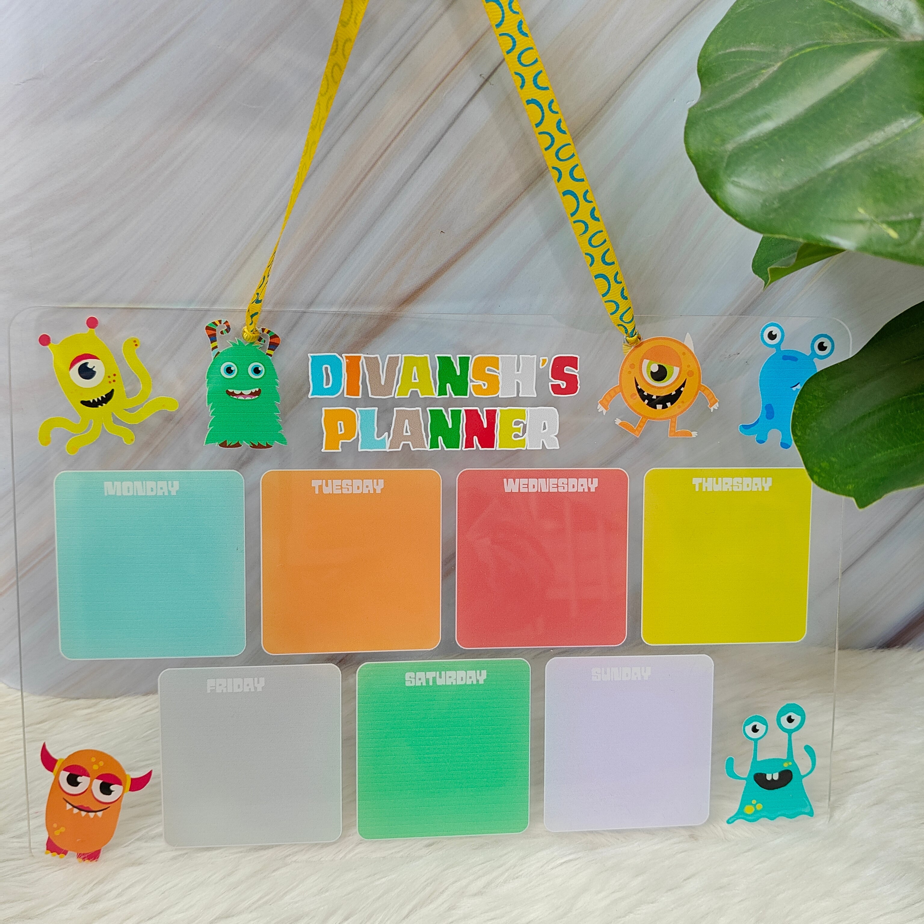 Acrylic planner - Monster Mash