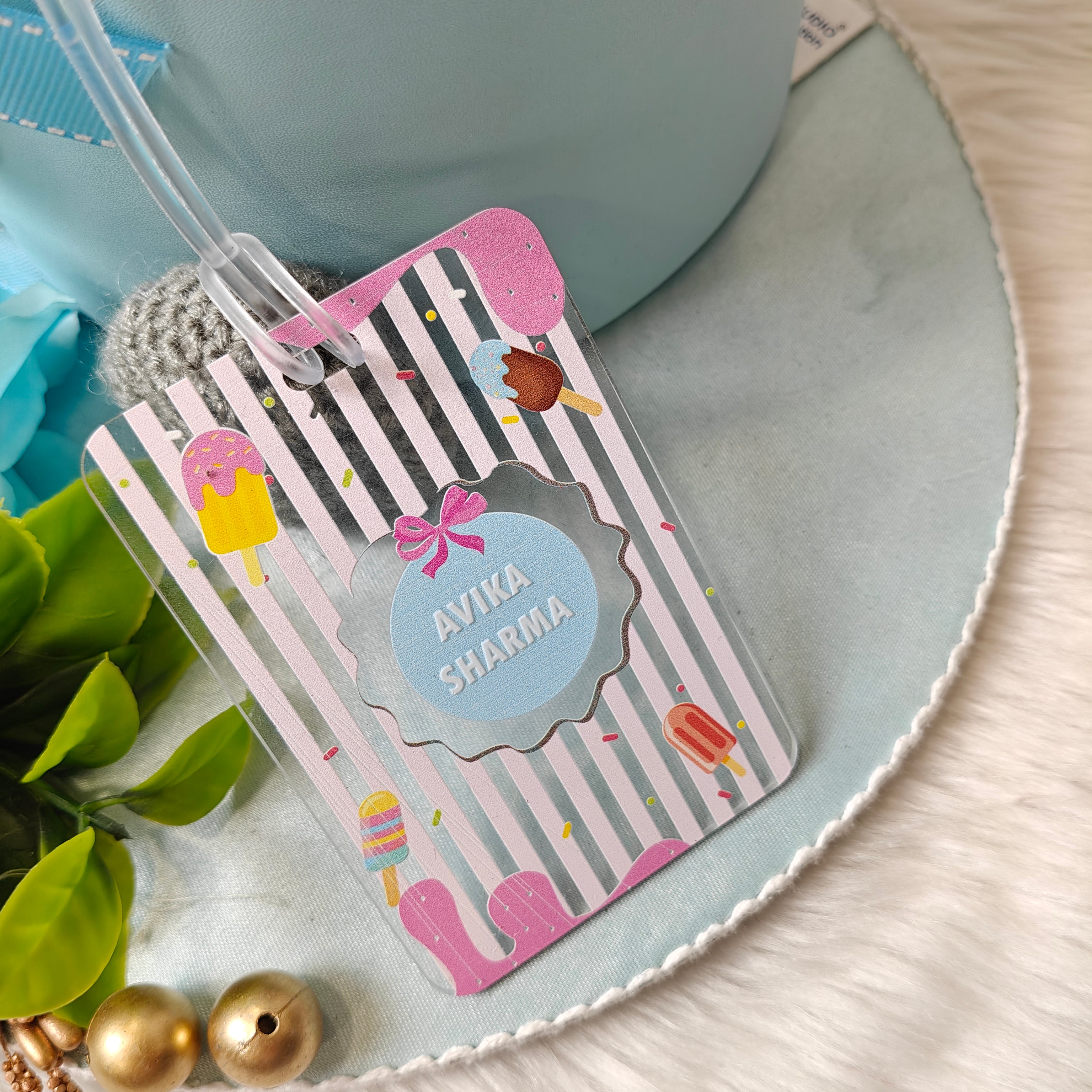 Acrylic Luggage Tag - Ice Cream Delights