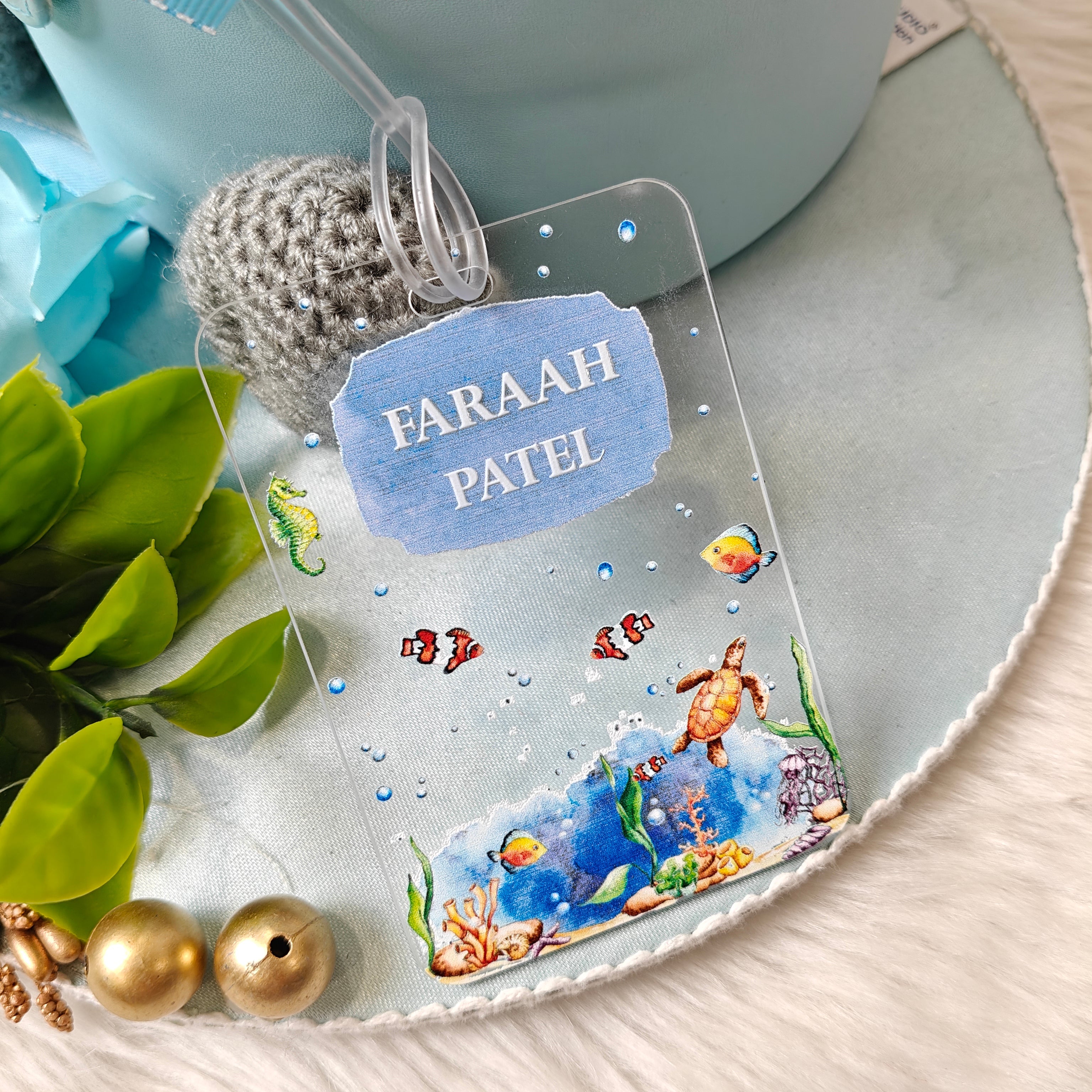 Acrylic Luggage Tag - Under the Sea