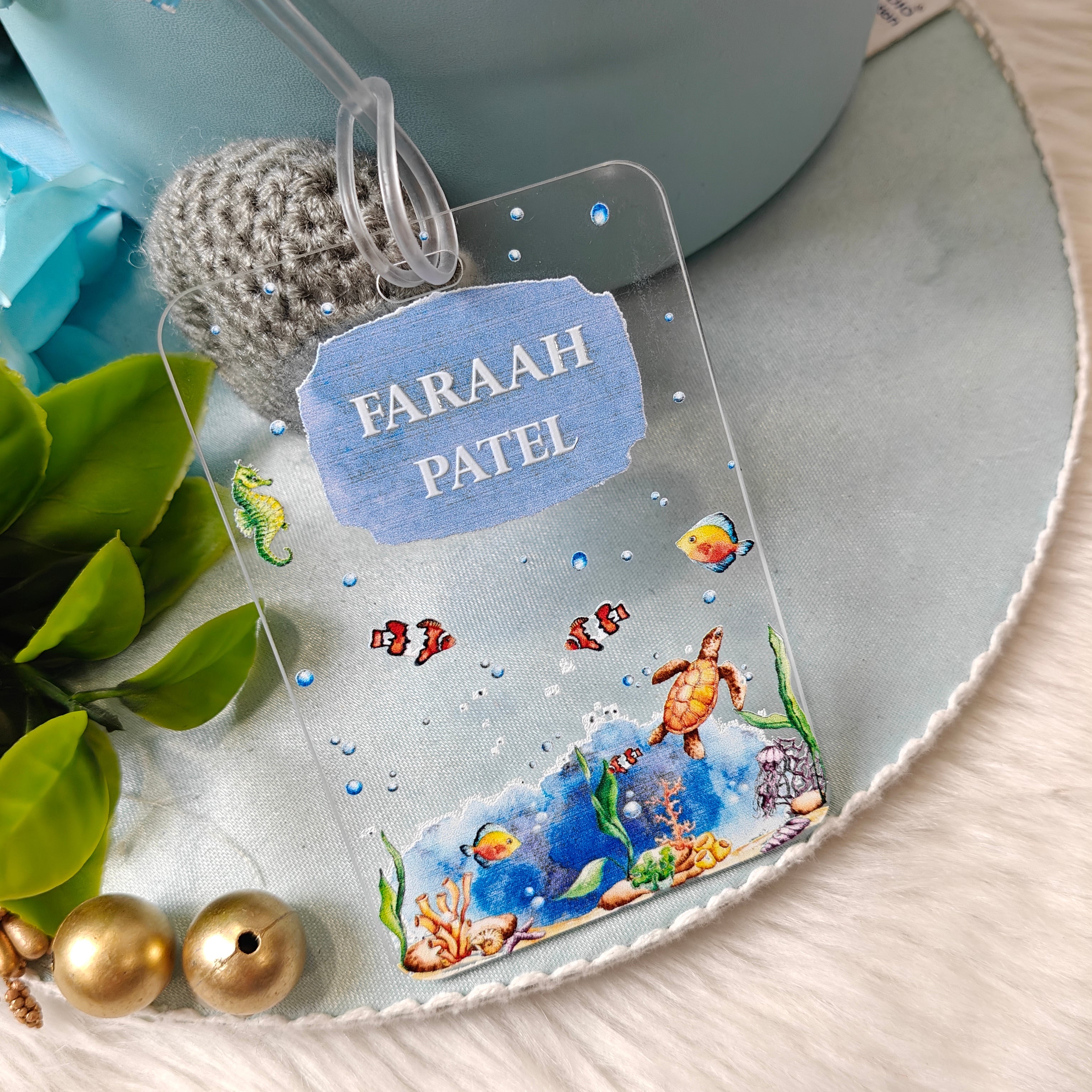 Acrylic Luggage Tag - Under the Sea