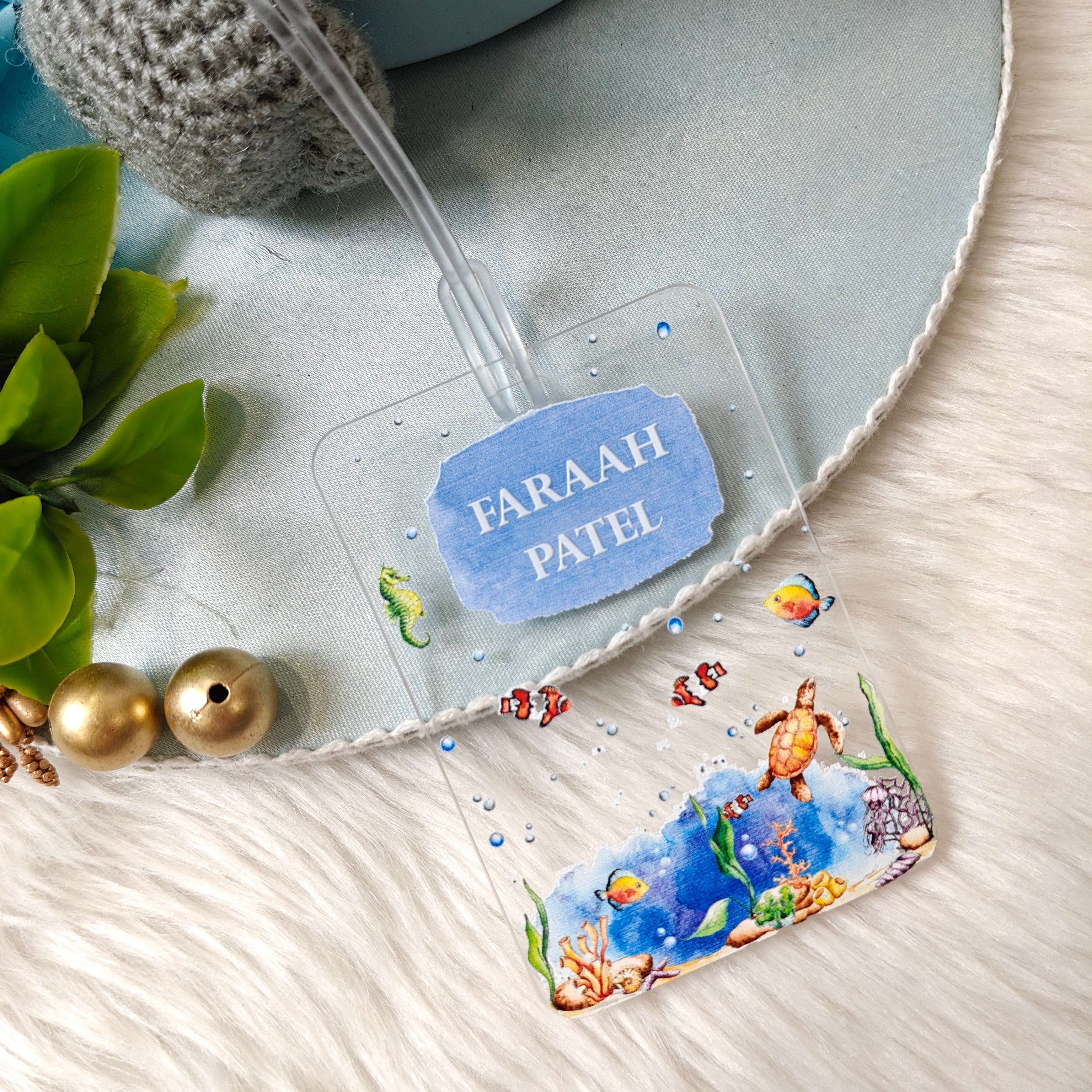 Acrylic Luggage Tag - Under the Sea