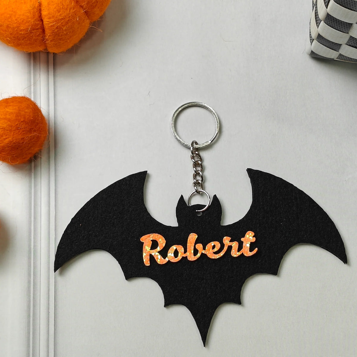 Personalised Halloween Keychain – Midnight Bat
