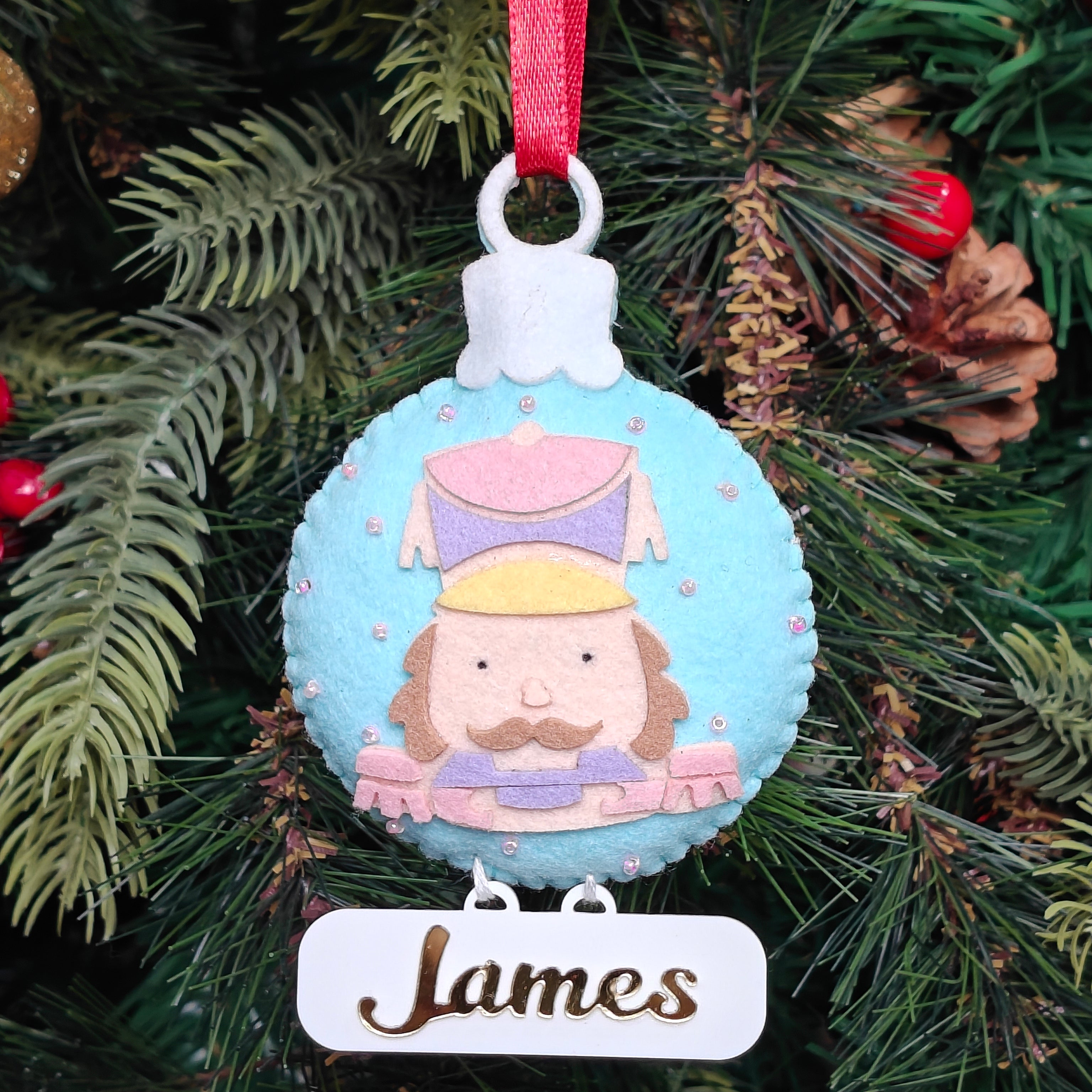Pastel Nutcracker Ornament