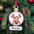 Rosy Reindeer Charm Ornament