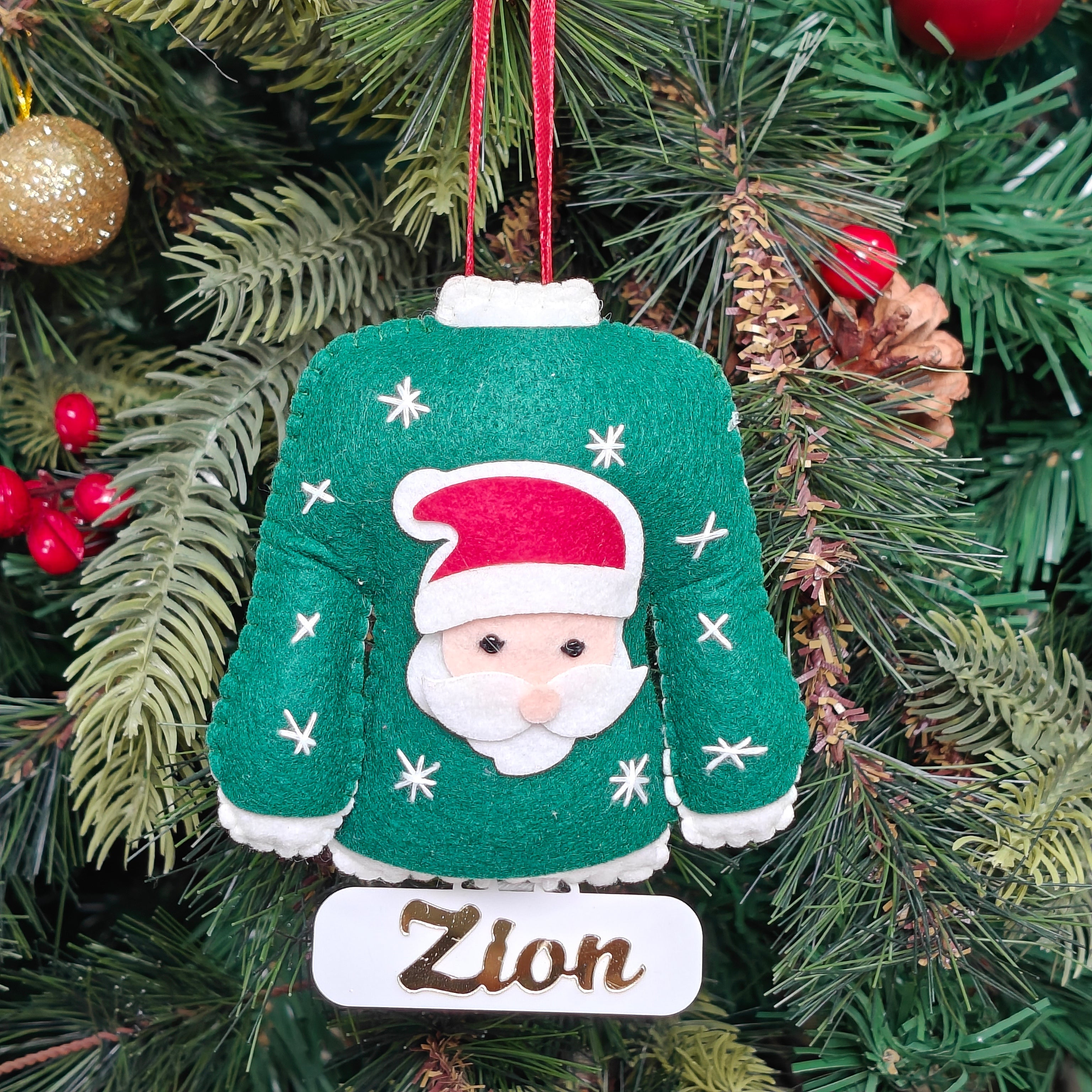 Santa Sweater Ornament