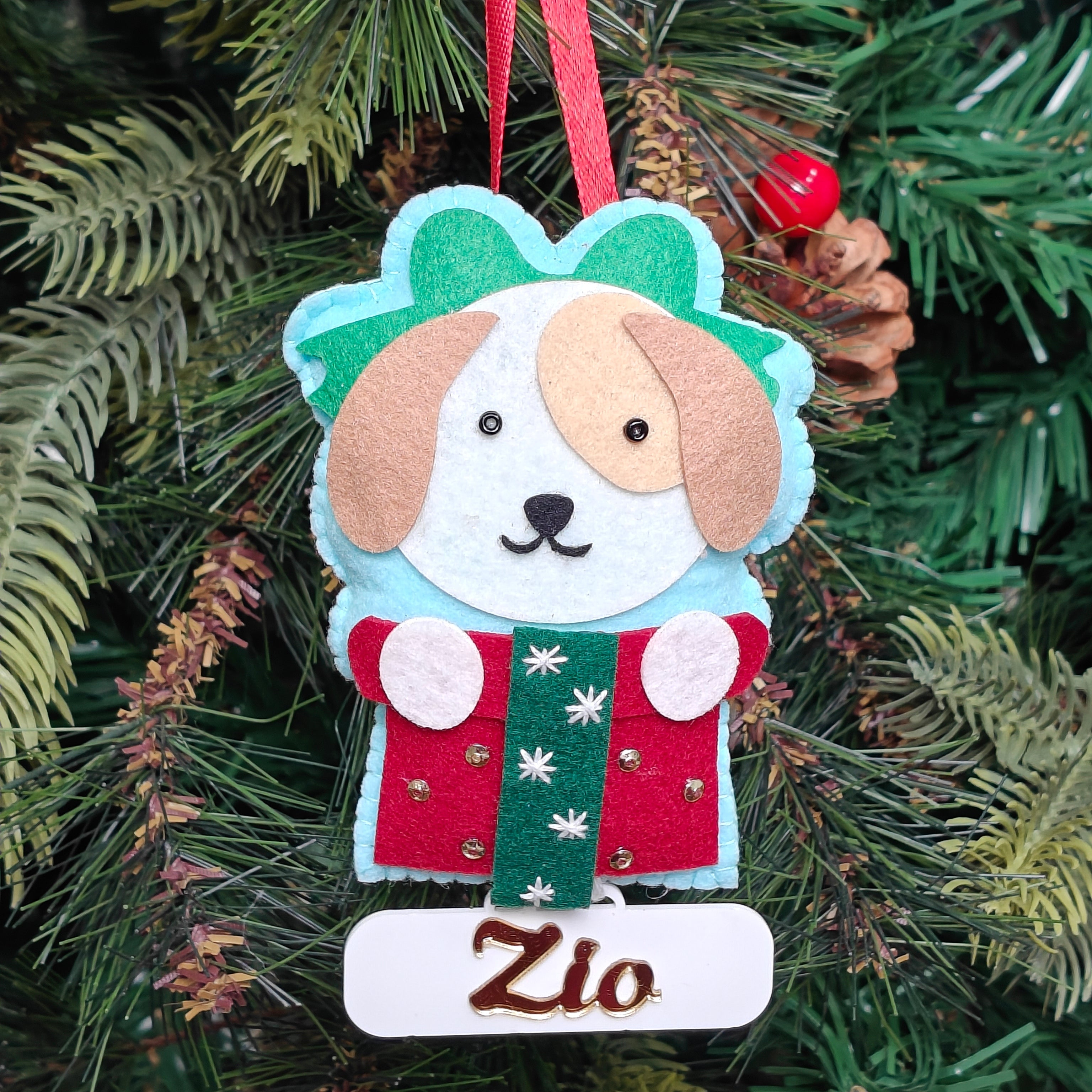 Santa’s Little Pup Ornament