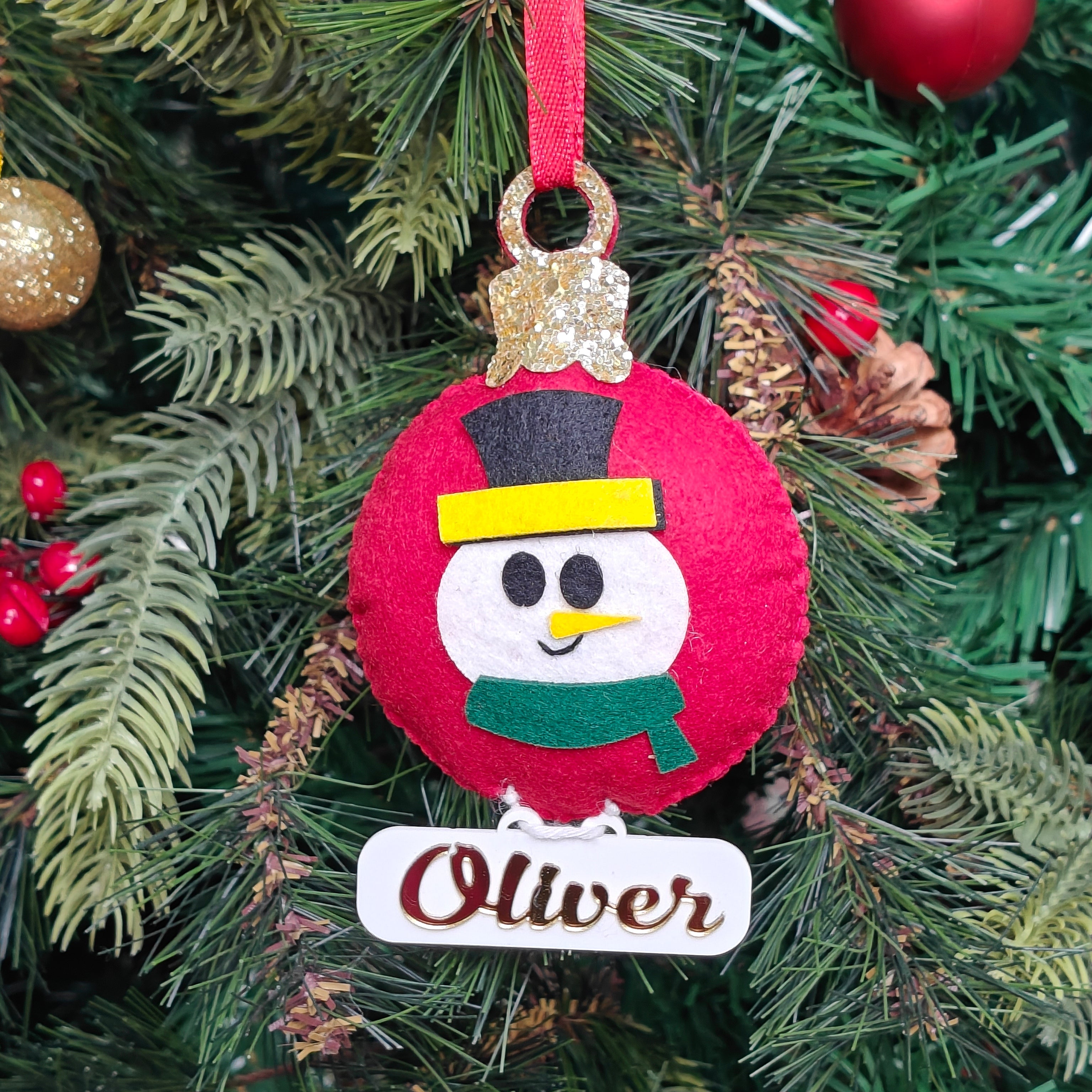 Cheerful Snowman Ornament