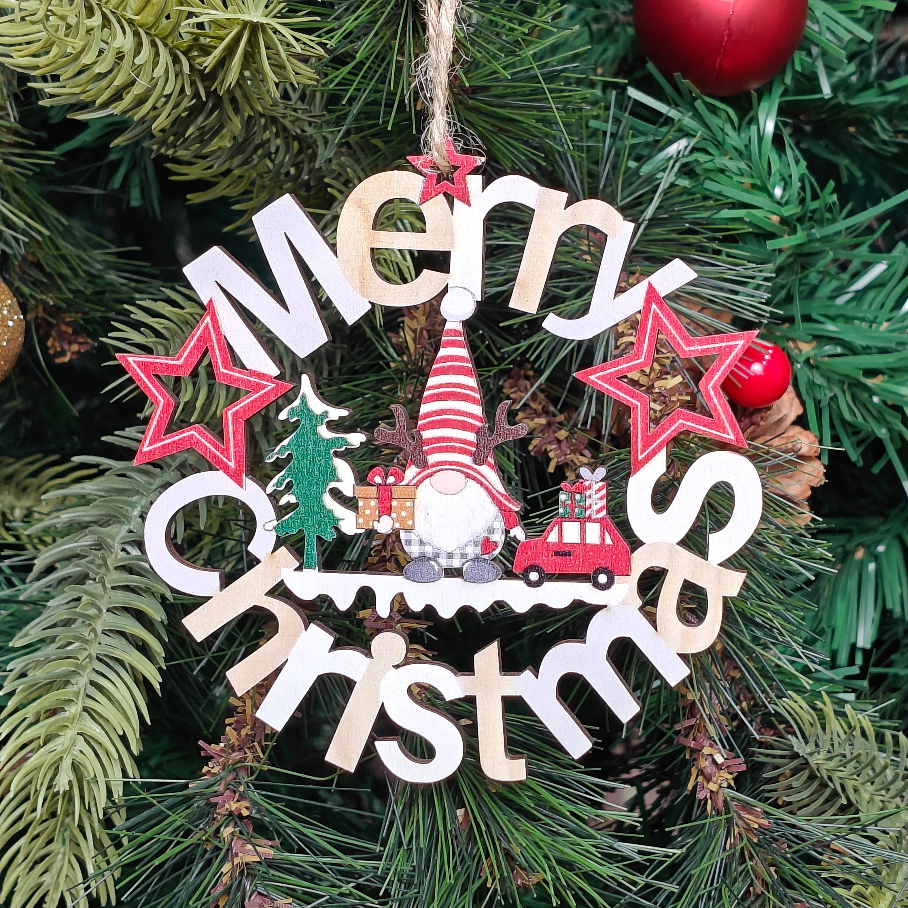 Gnome Merry Christmas Ornament