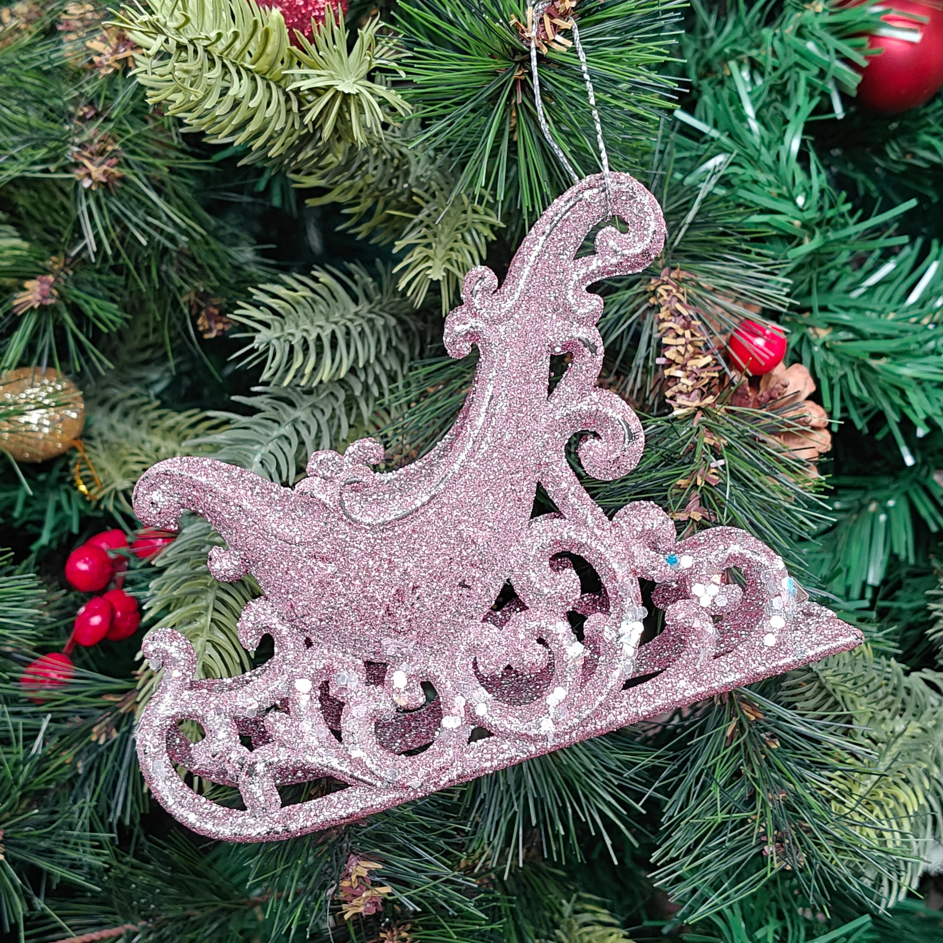 Blush Spark Sleigh Ornament