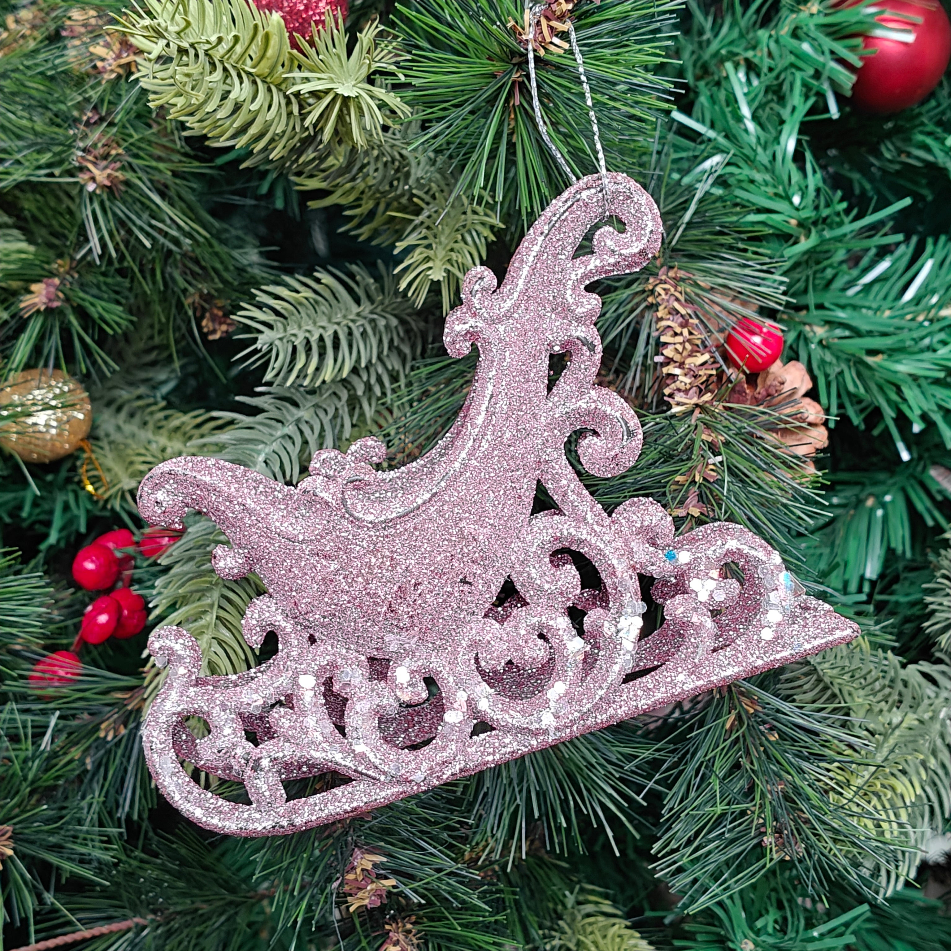 Blush Spark Sleigh Ornament