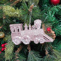 Blush Glitter Train Ornament