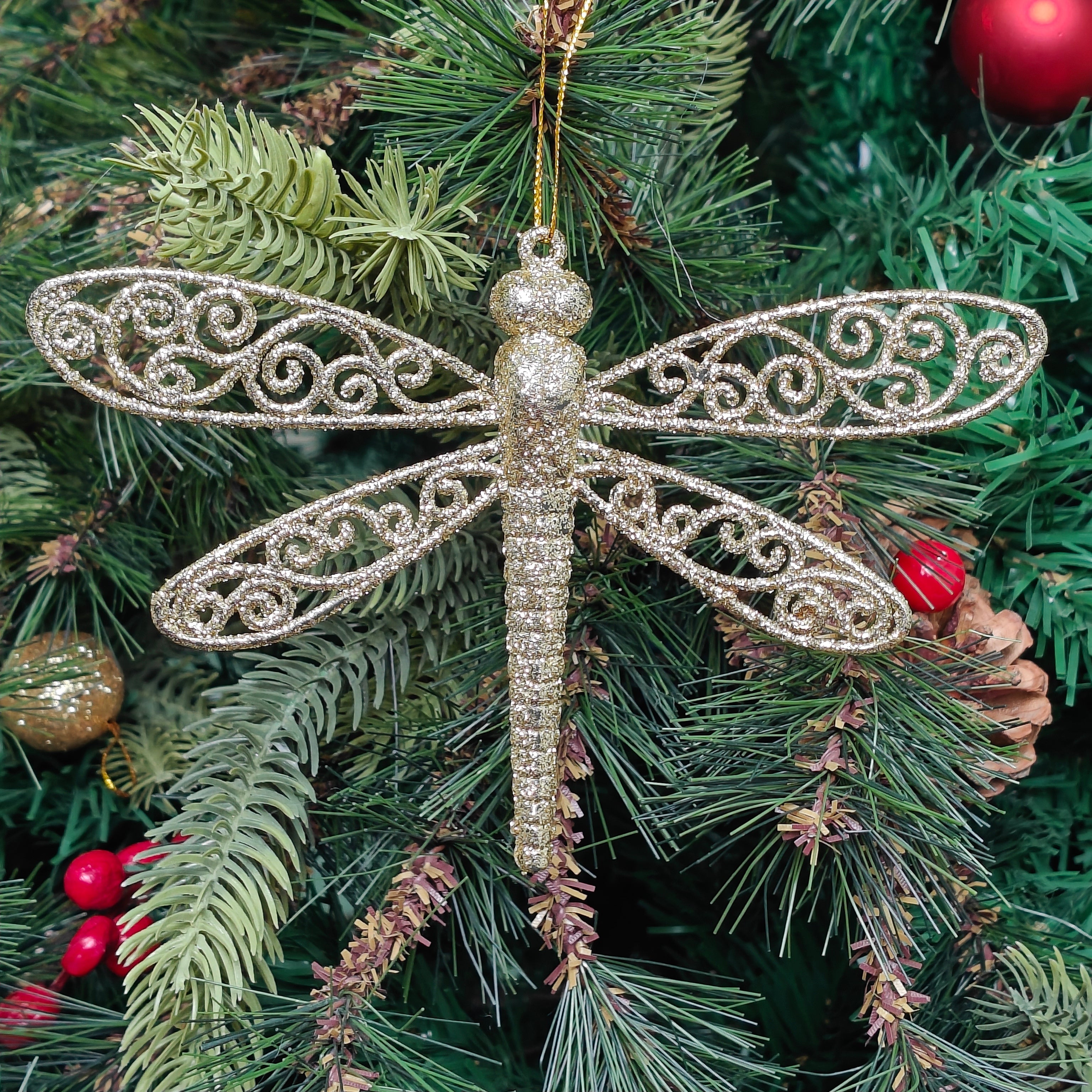 Golden Dragonfly Ornament