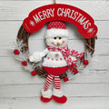 Frosted Joy Wreath - Snowman