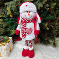 Nordic Holiday Skii Duo - Extendable Legs - Snowman