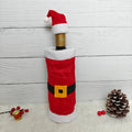 Velvet Santa Suit Wine Bottle Cover