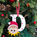 Elf Monogram Charm Ornament
