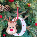Reindeer Monogram Charm Ornament
