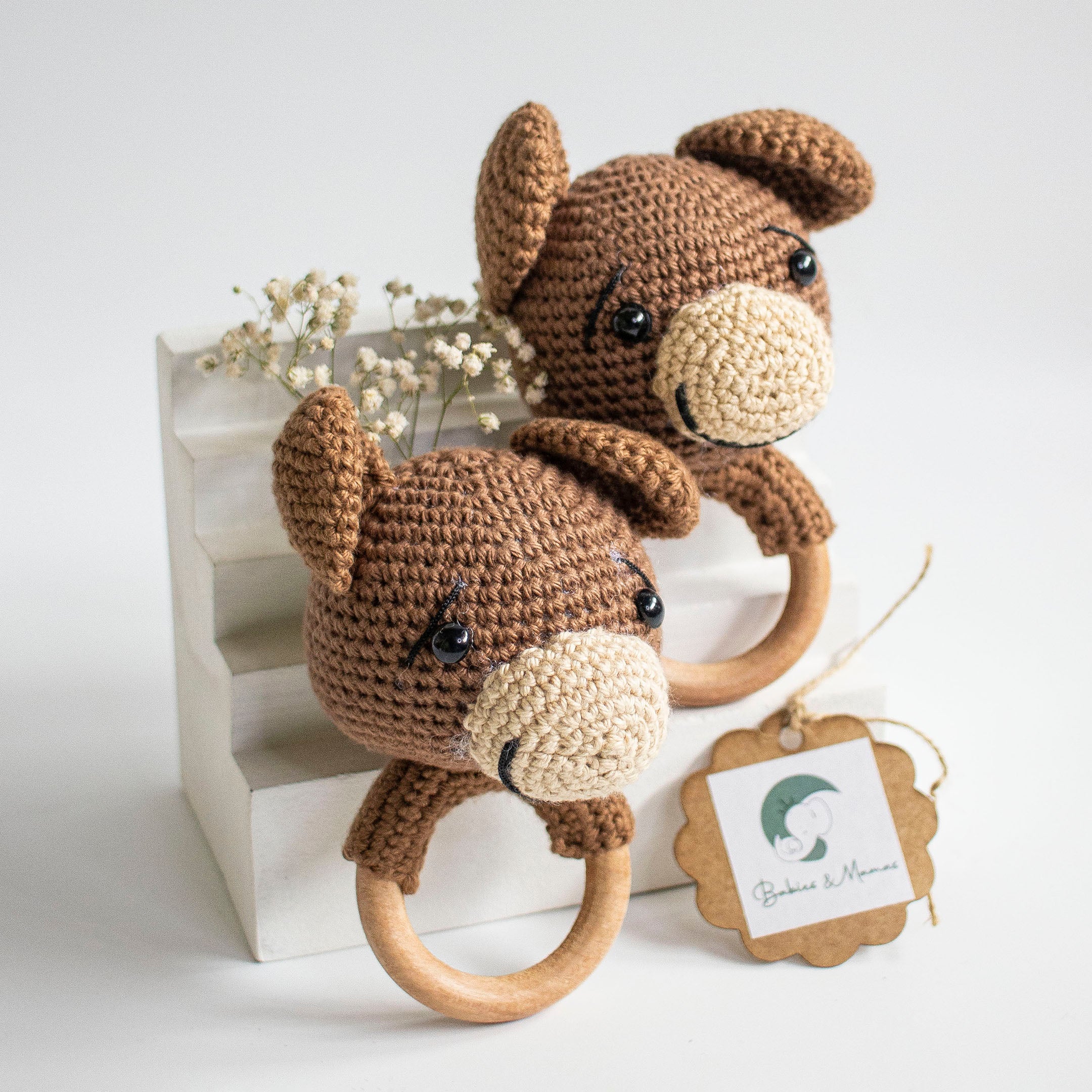 Bear - Handmade Crochet Rattle