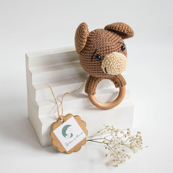 Bear - Handmade Crochet Rattle
