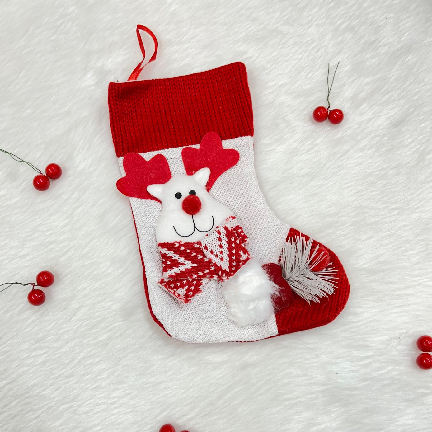 Crochet Comfort Mini Stocking - Reindeer