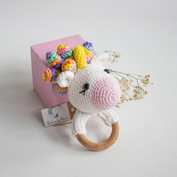 Unicorn - Handmade Crochet Rattle