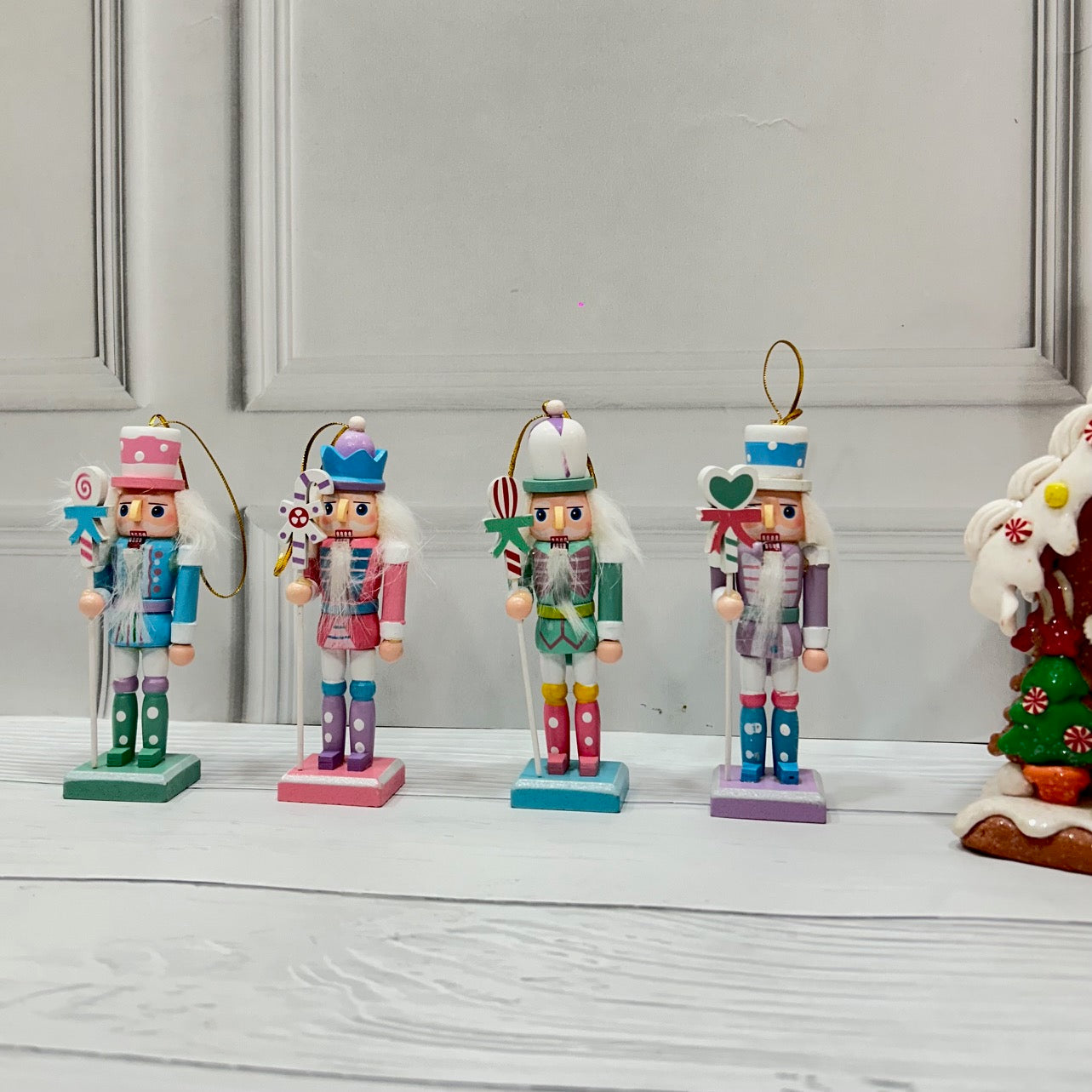 Blushy Nutcracker Ornaments - Set of 4