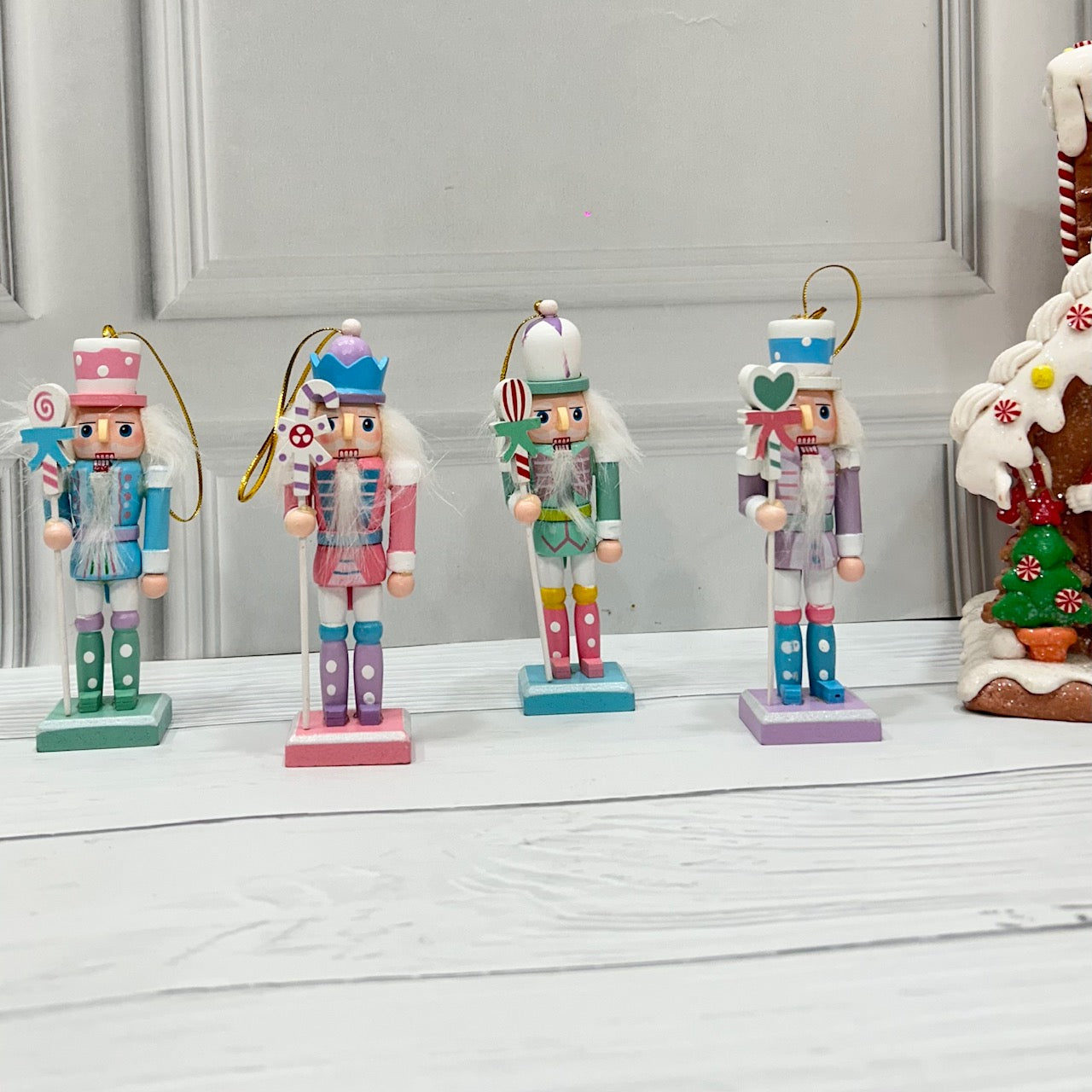 Blushy Nutcracker Ornaments - Set of 4