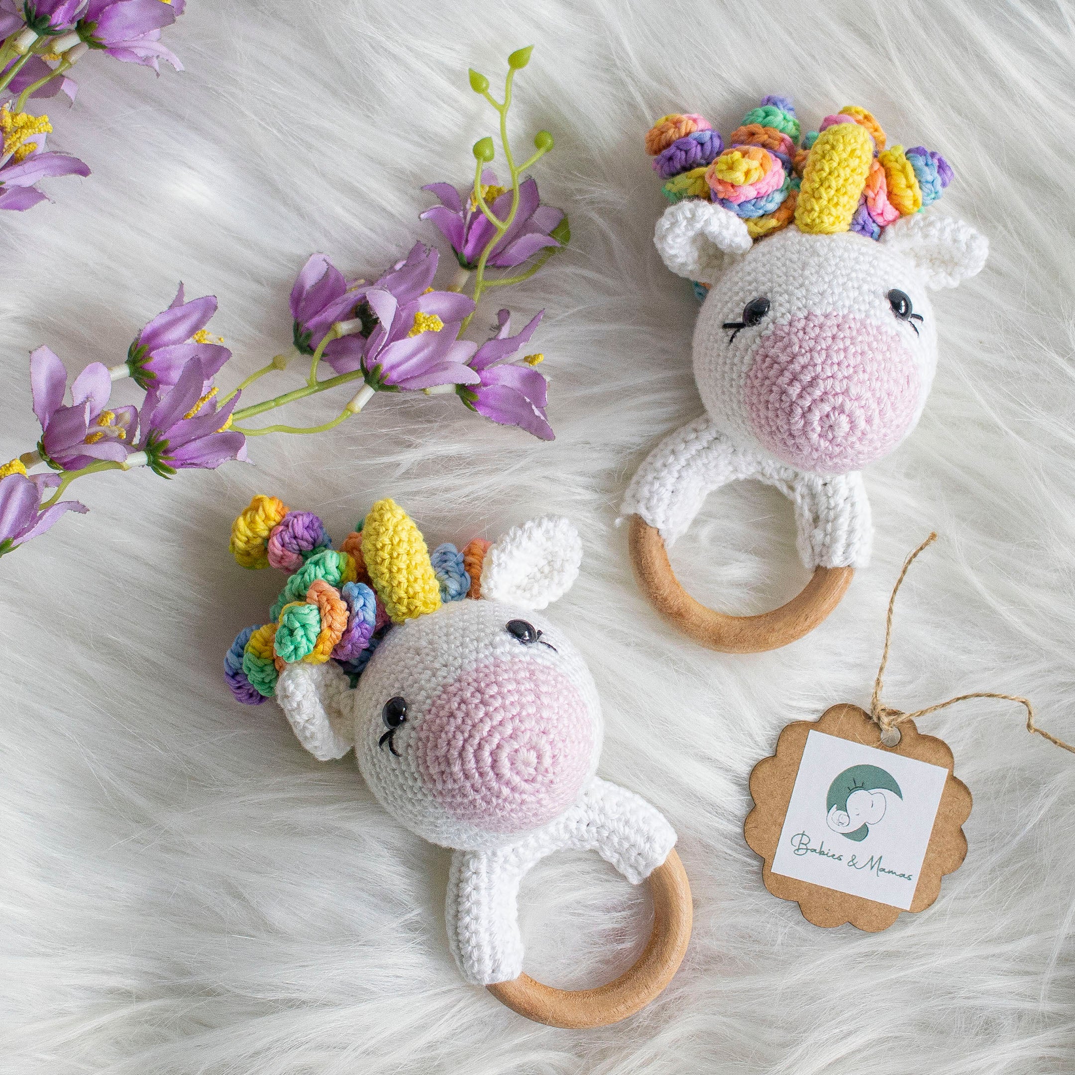 Unicorn - Handmade Crochet Rattle