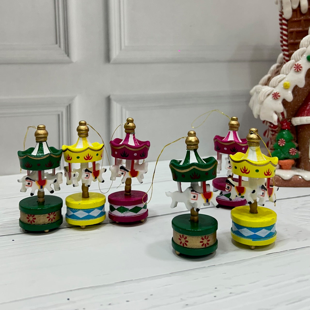 Whirlwind Wonder Carousel Ornaments - Set of 6