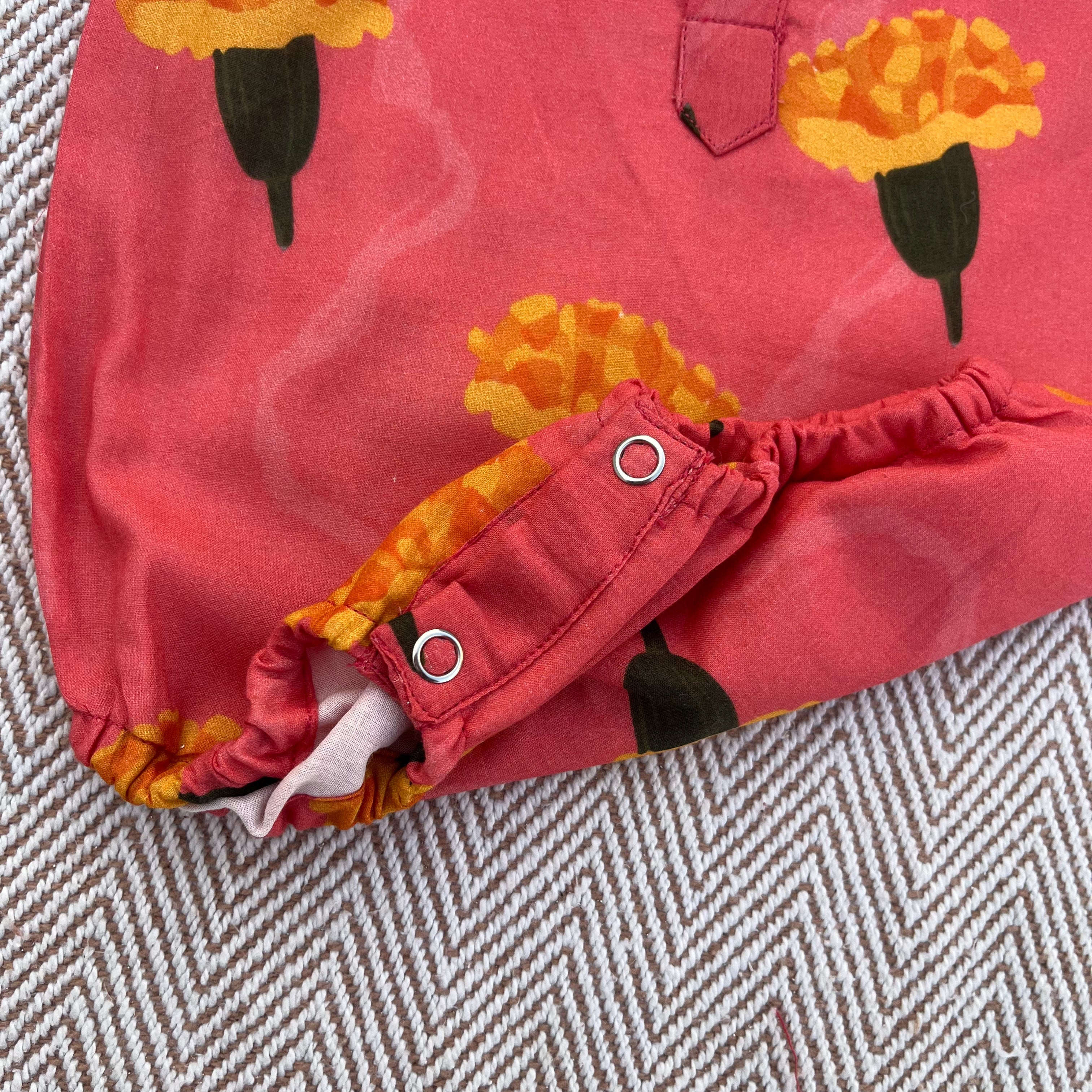 Organic Cotton Marigold Pink Onesie
