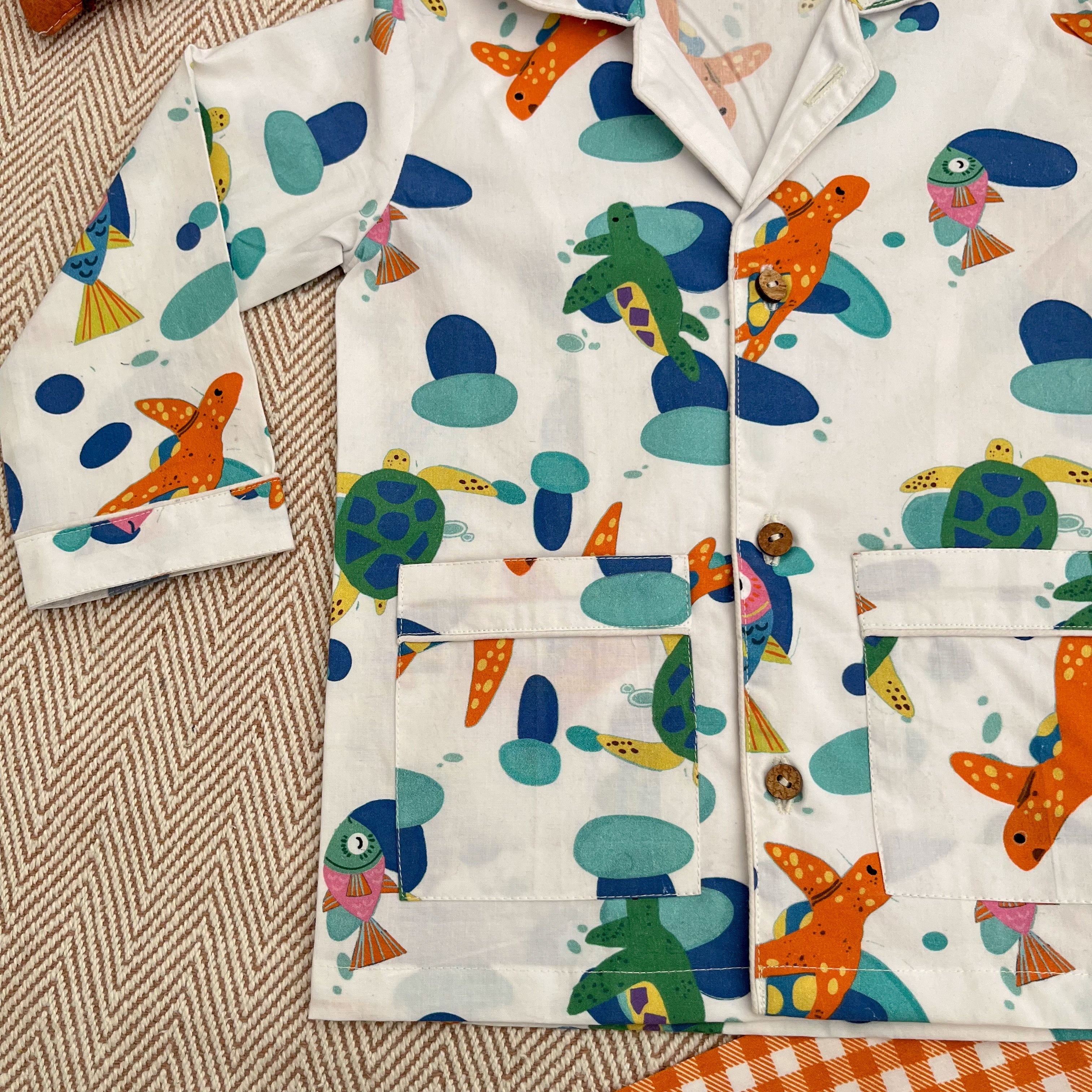Organic Cotton Turtles Night Suit