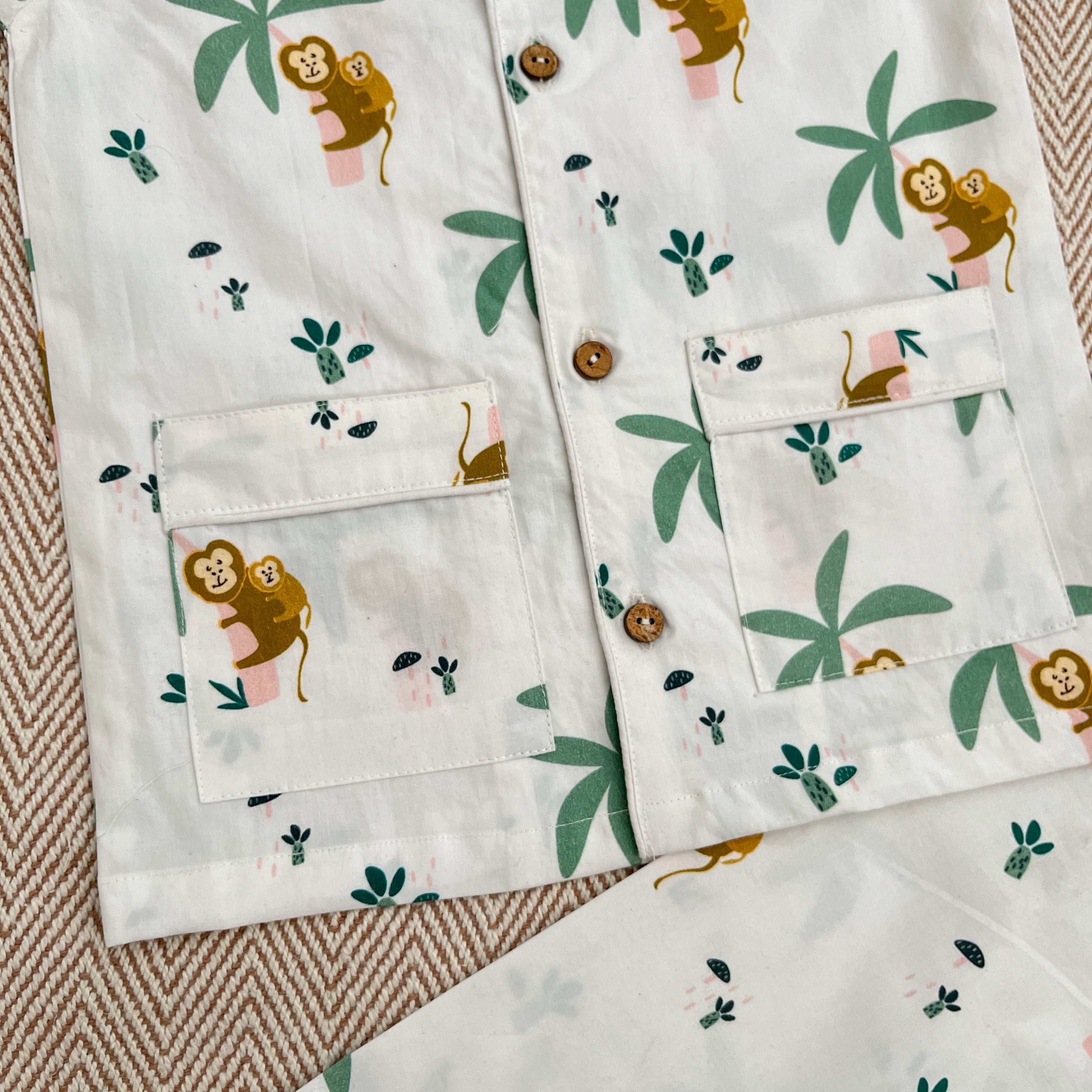 Organic Cotton Monkeying Around Night Suit