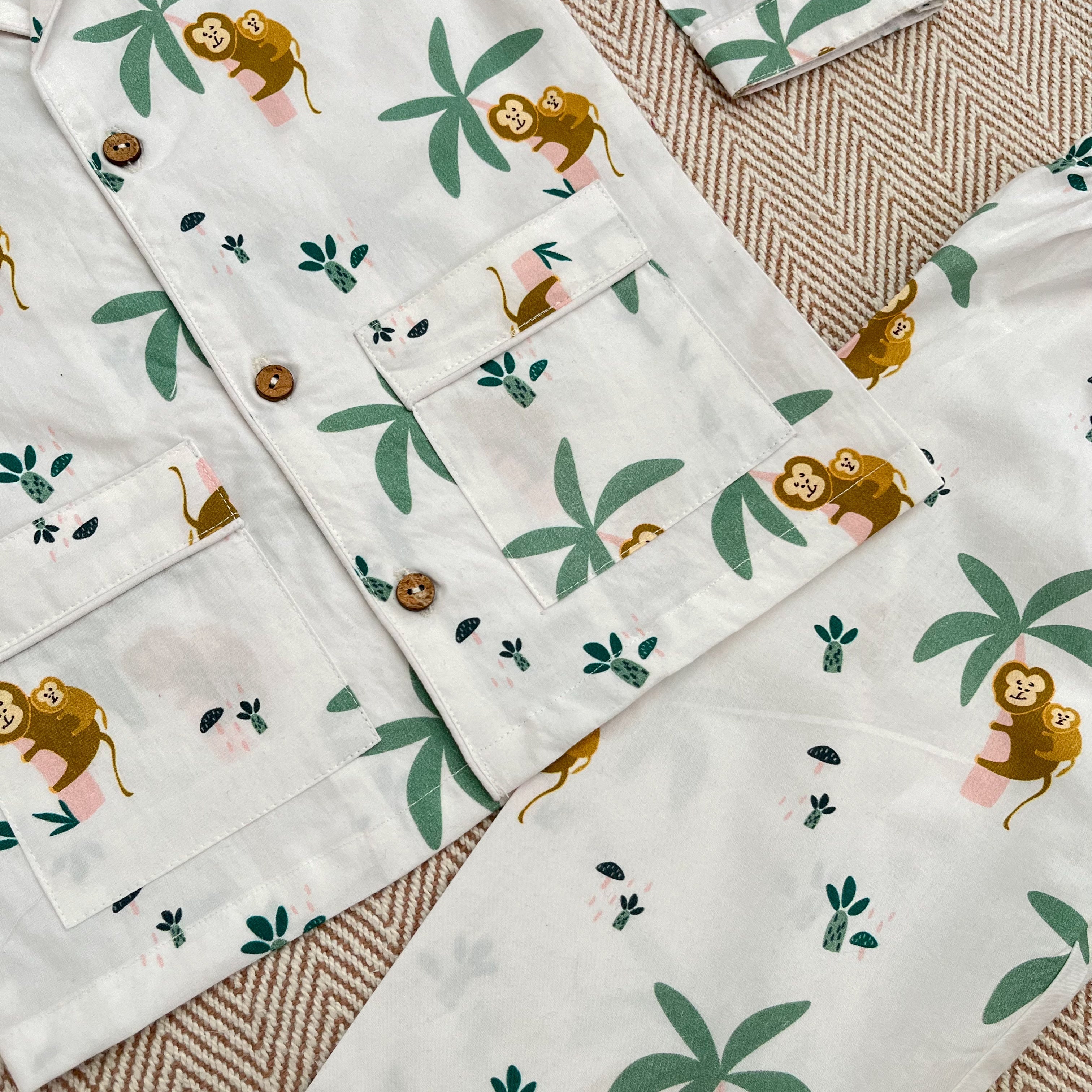 Organic Cotton Monkeying Around Night Suit
