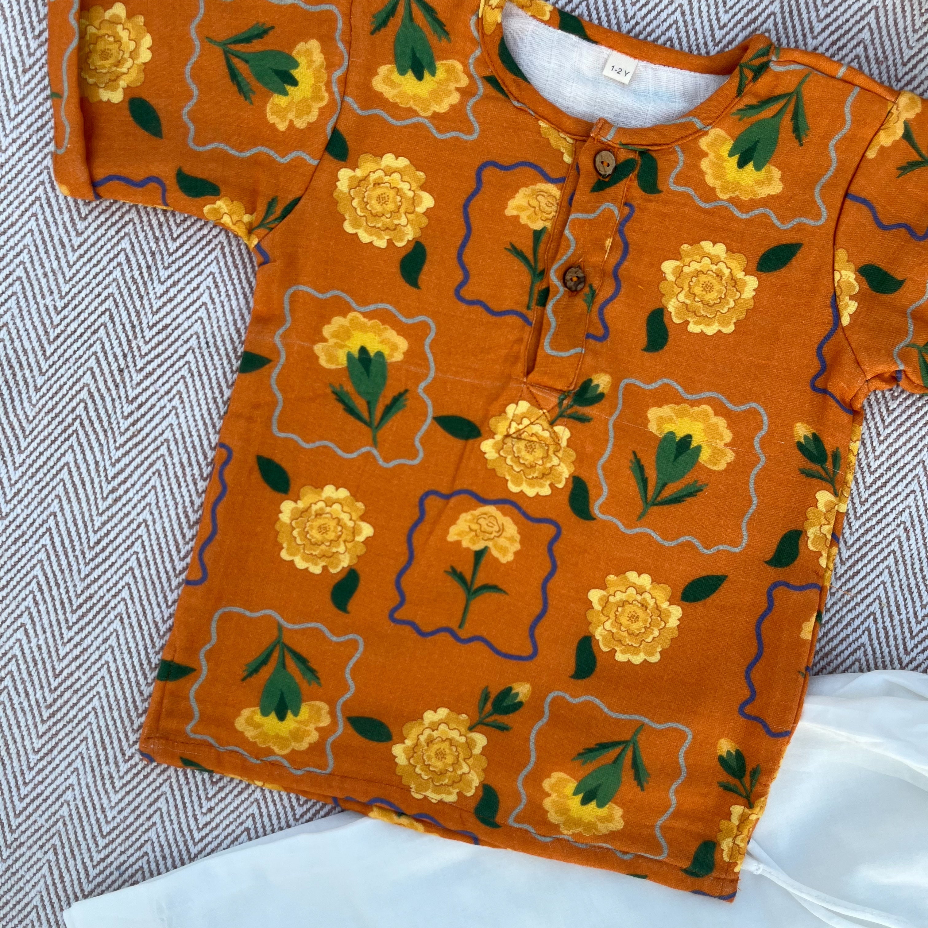 Marigold Orange Unisex Co-ord set