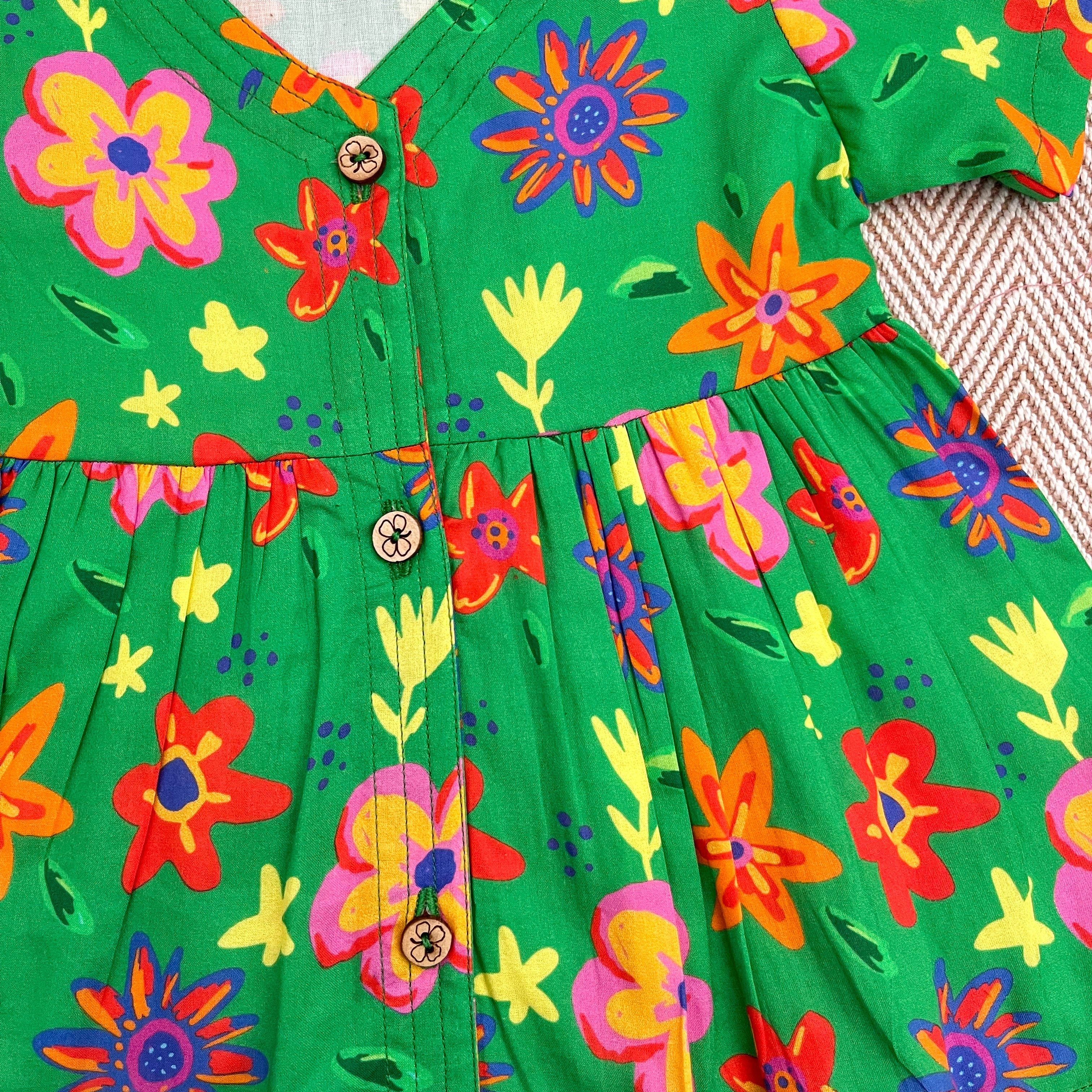 Organic Cotton Frock - Infants and Toddlers - Spring Floral