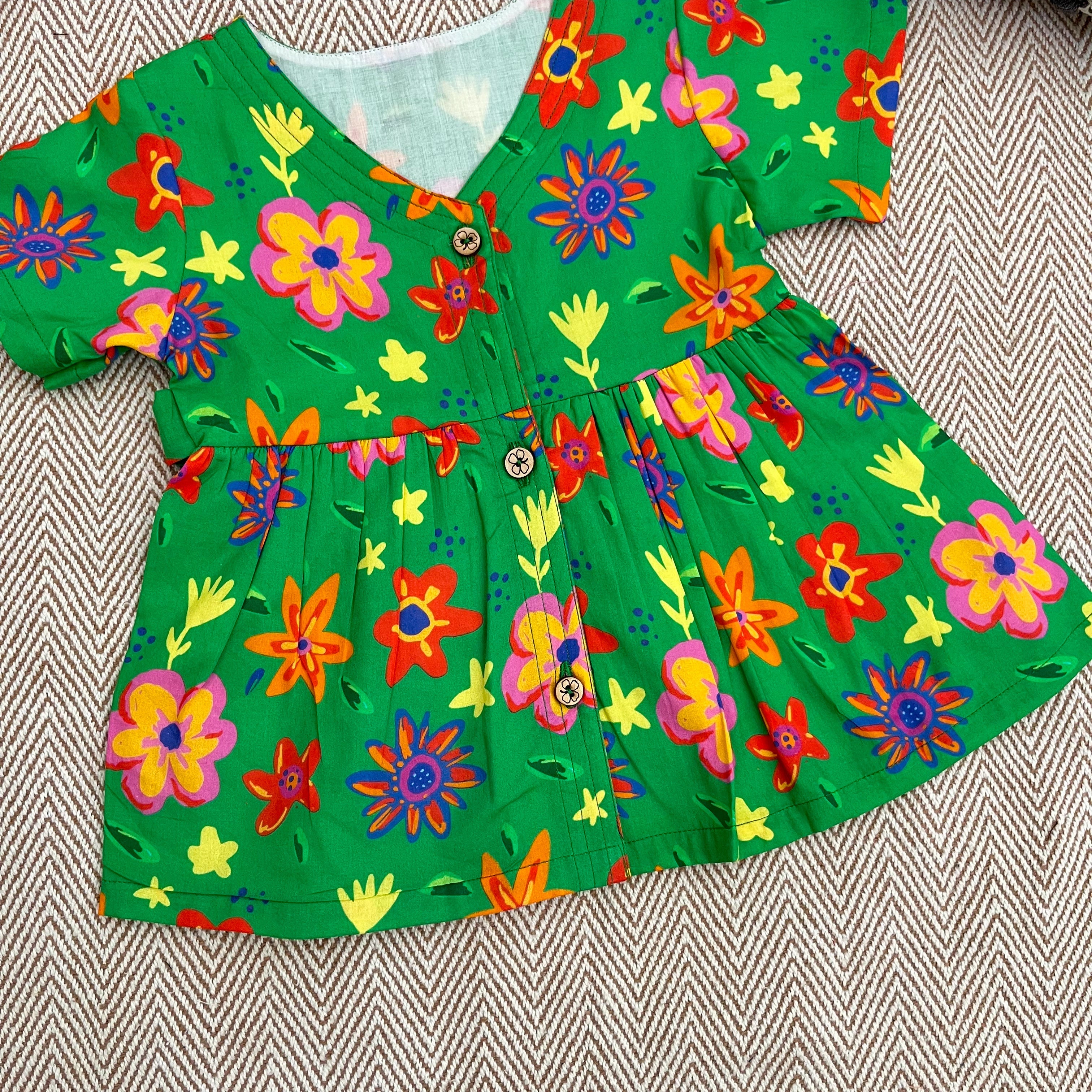 Organic Cotton Frock - Infants and Toddlers - Spring Floral